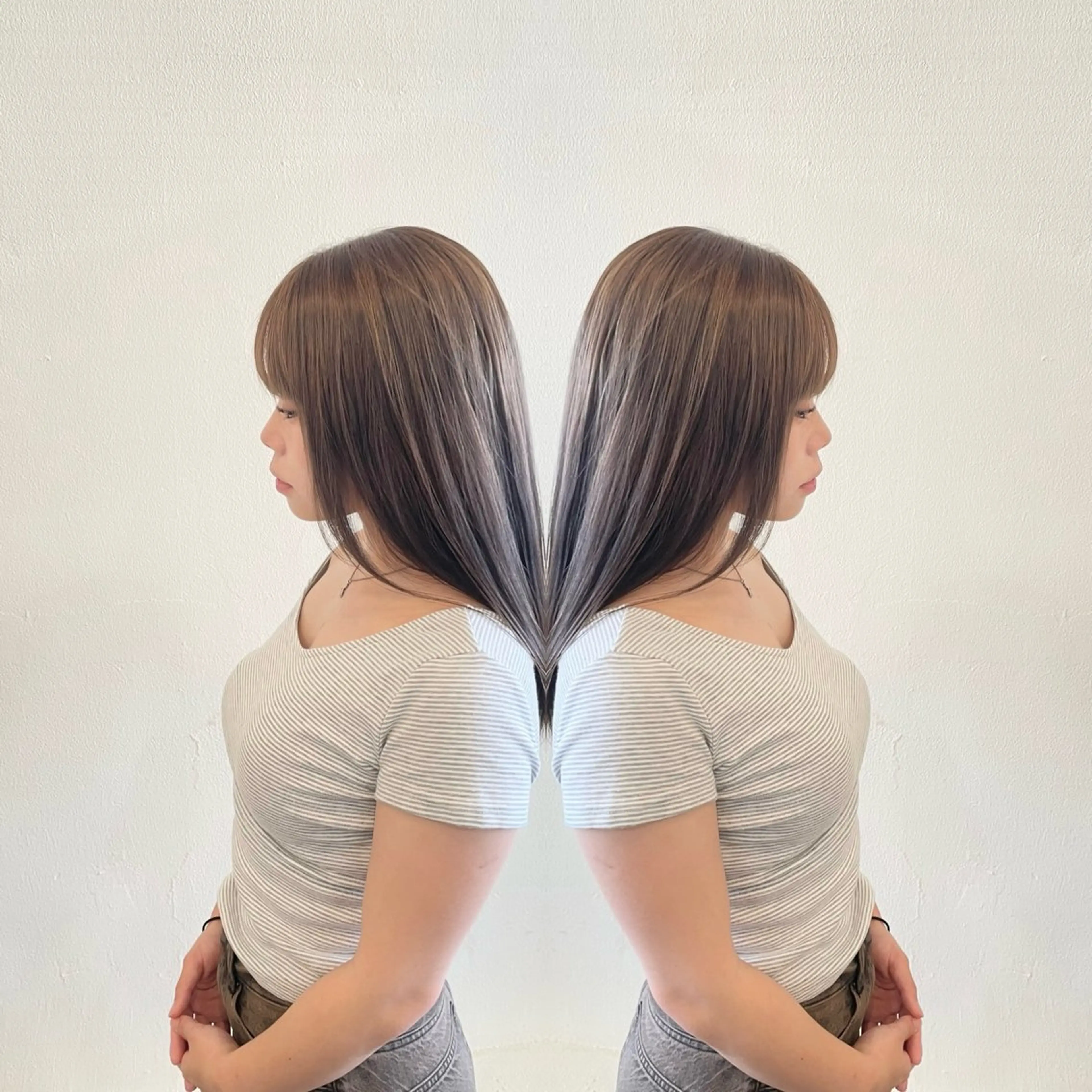 セミロング カラー ヘアカラー トリートメント VERDA KENのヘアスタイル