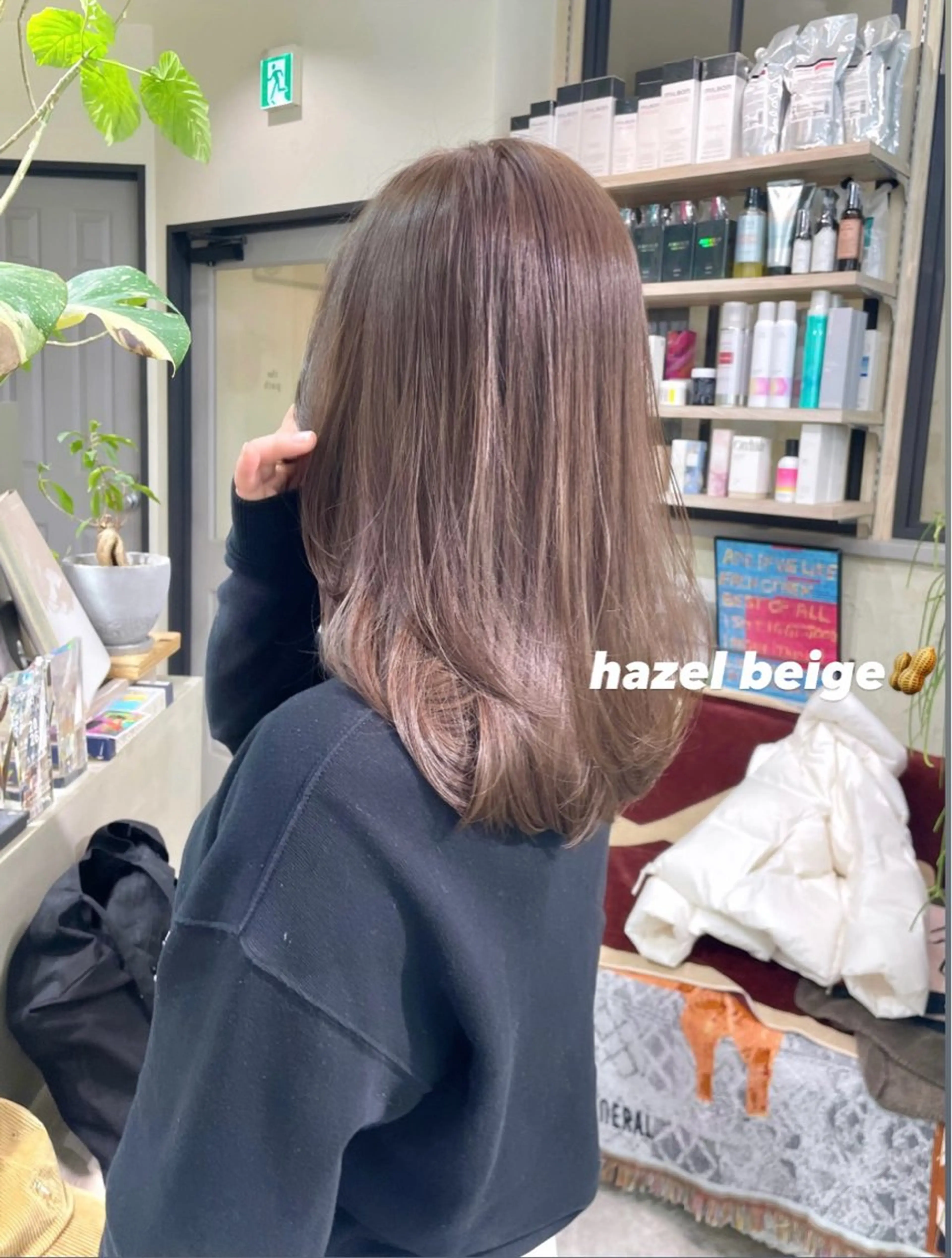 ミディアム カラー ヘアカラー トリートメント カノン/透明感カラー /酸性ストレートのヘアスタイル