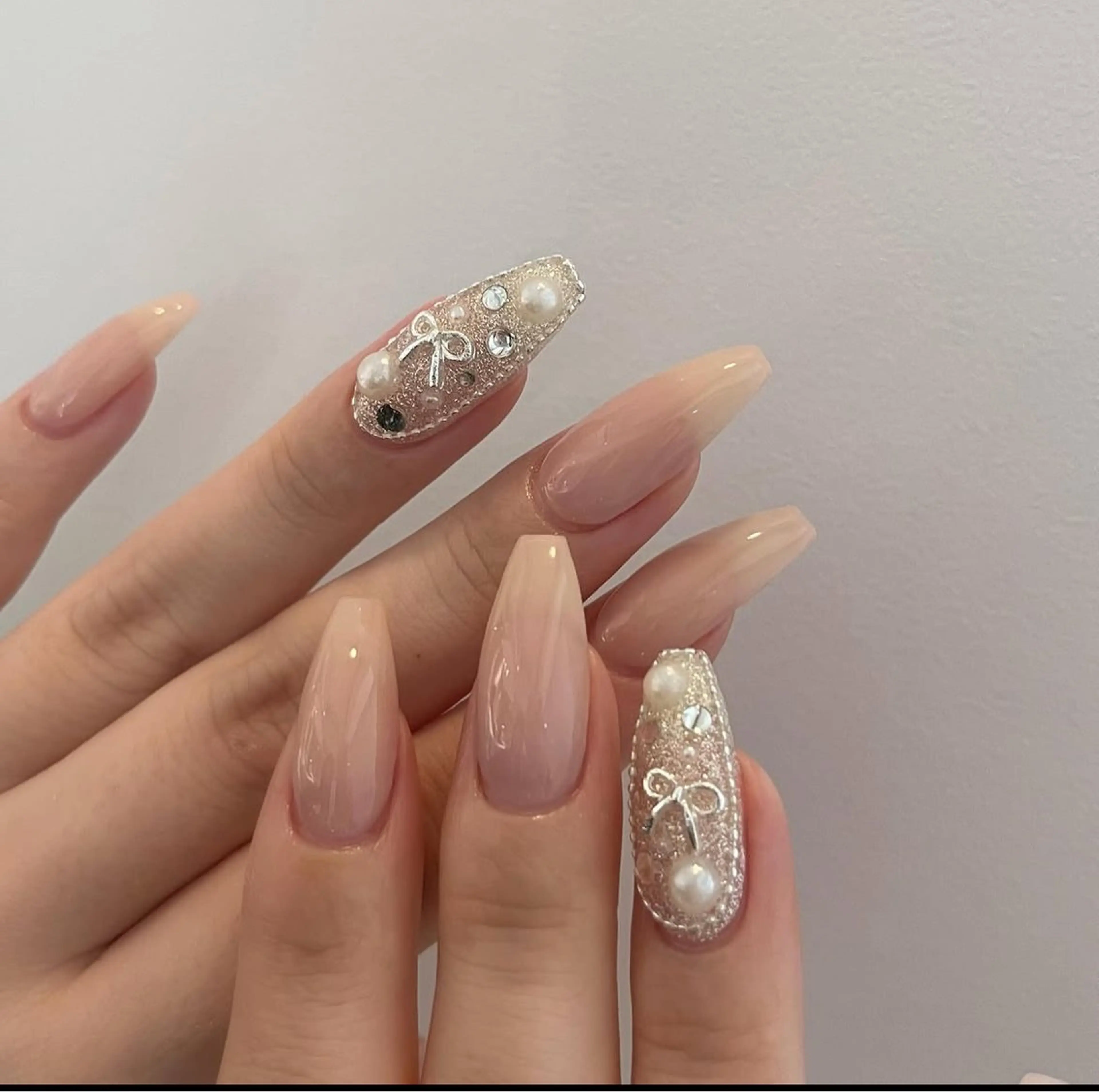 ネイル アートネイル 桜ネイル フレンチネイル ハート 韓国ネイル ハンドネイル Floria ユイのネイルデザイン