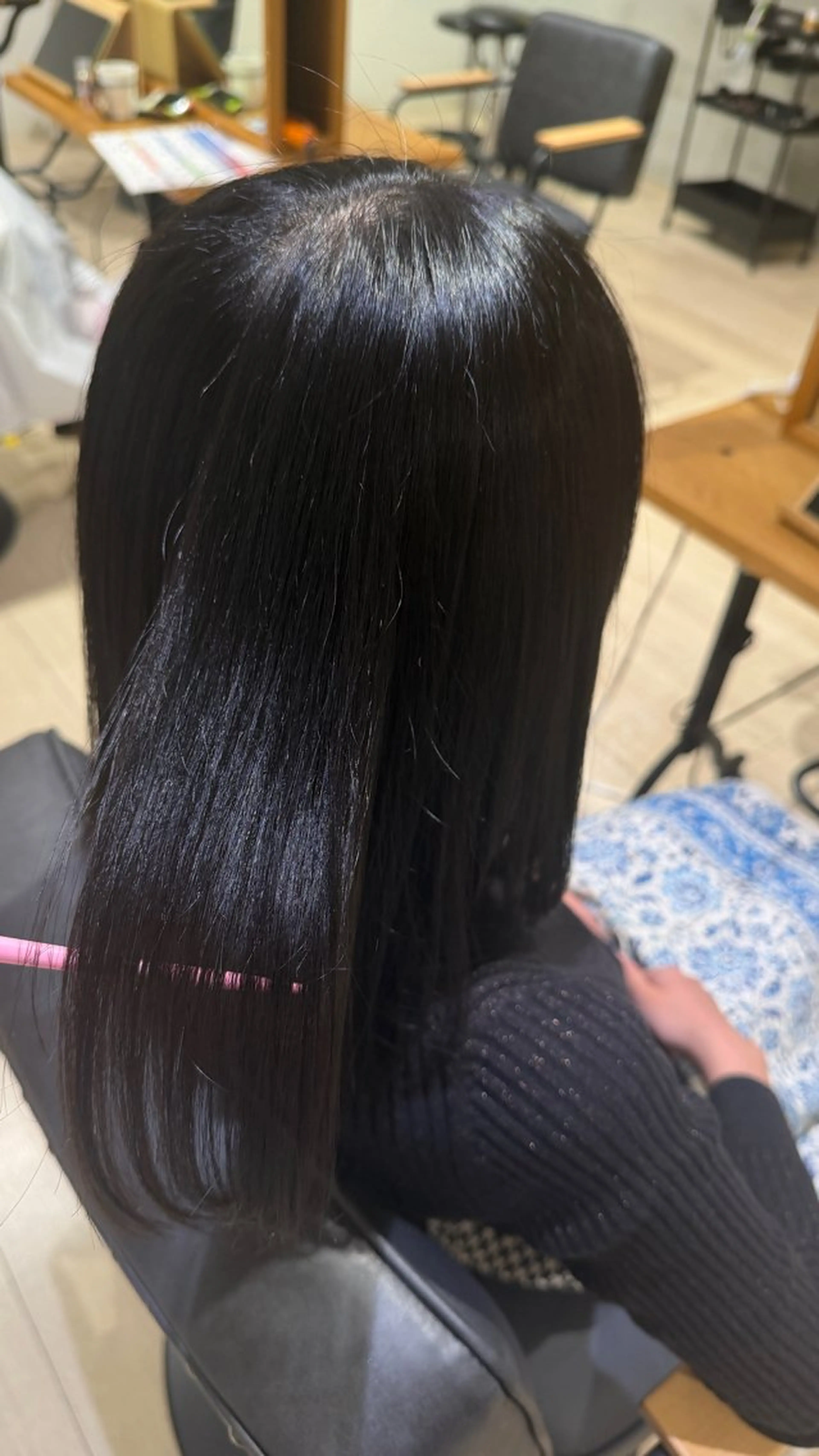 ミディアム ヘアカラー 久光 亜寿花のヘアスタイル