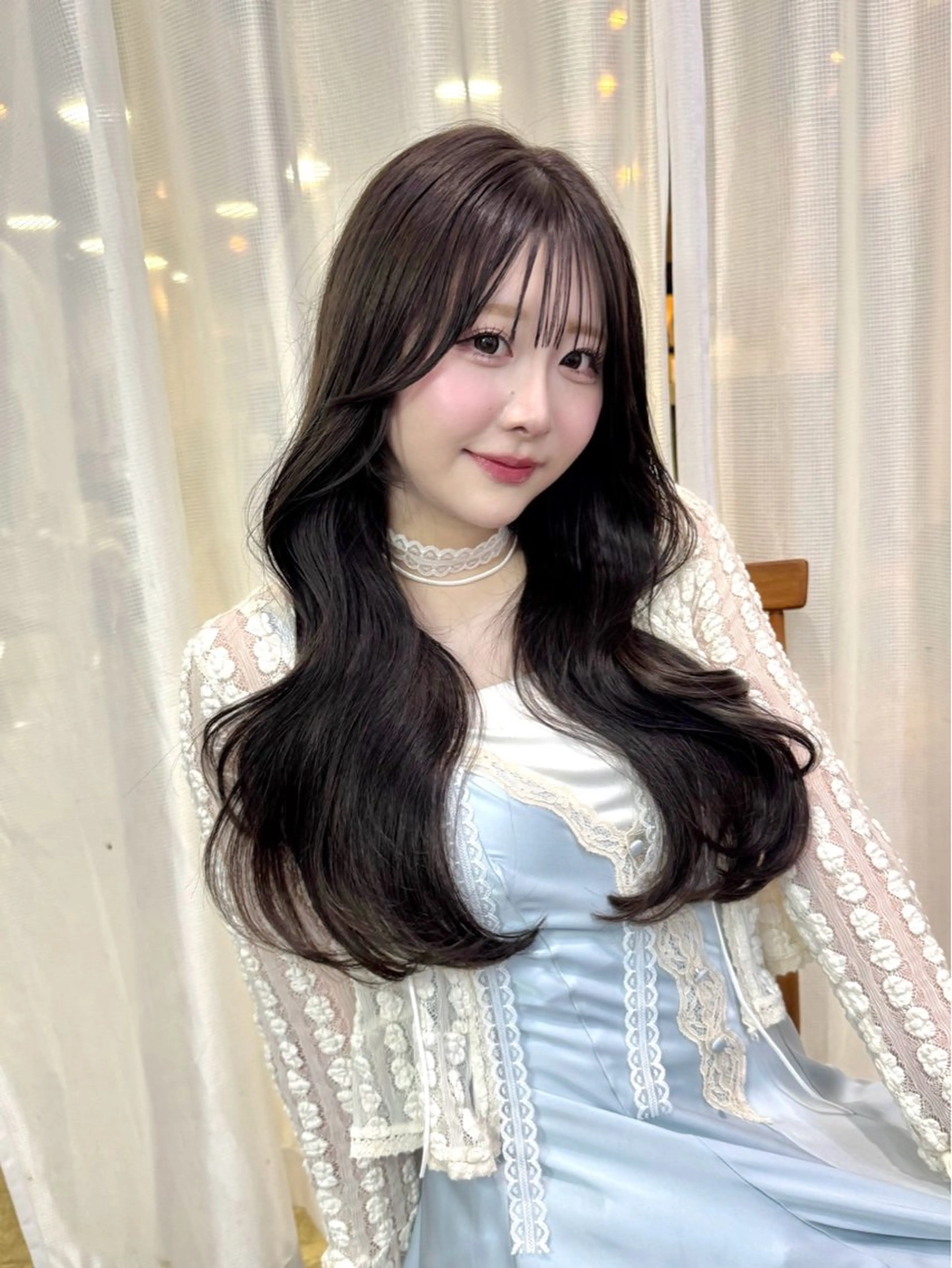 ロング カラー 透明感カラー ダークグレー ダークグレージュ グレージュ カット ヘアカラー 🎀taro ブリーチなしカラーのヘアスタイル