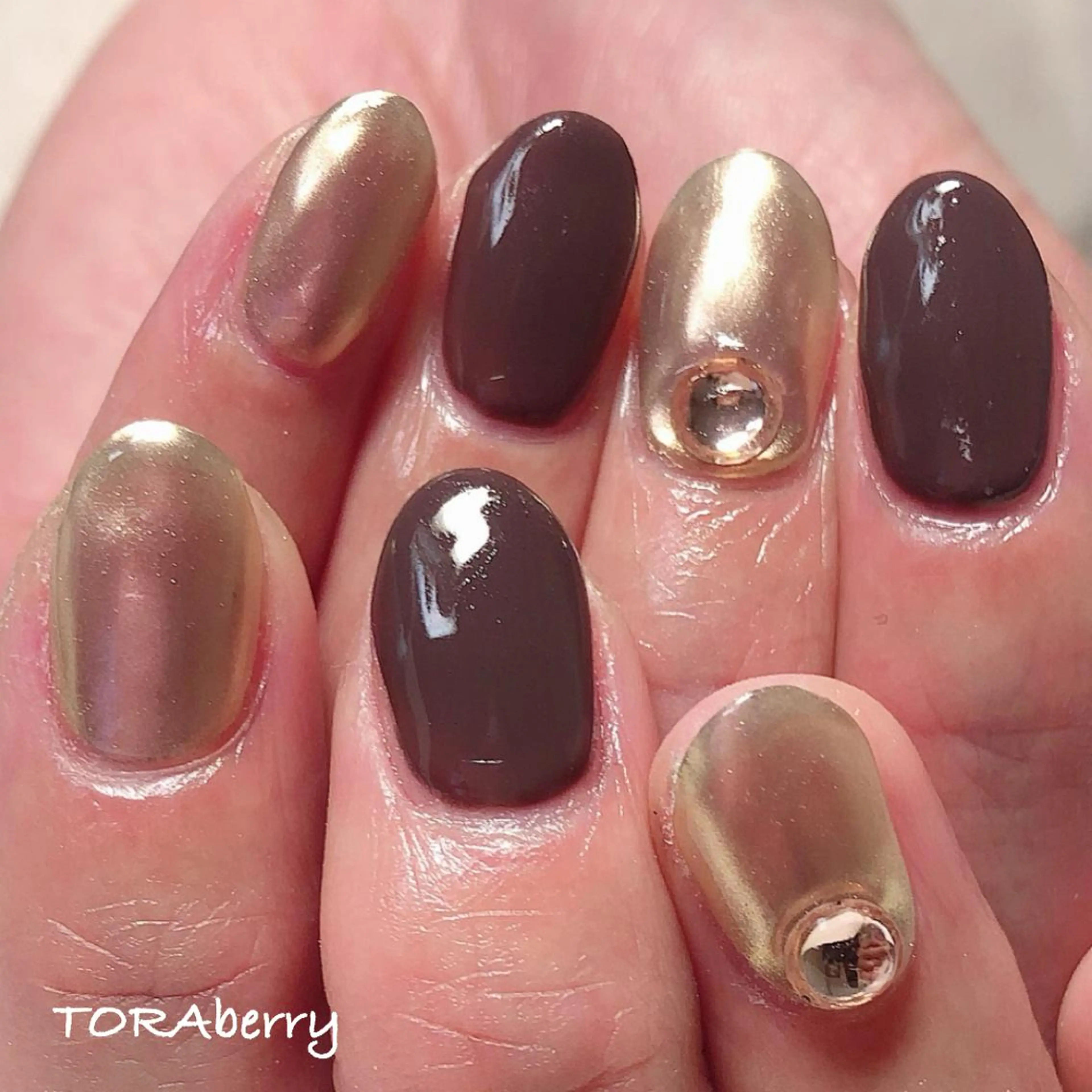 ネイル ミラーネイル ハンドネイル ネイリスト なつみのネイルデザイン