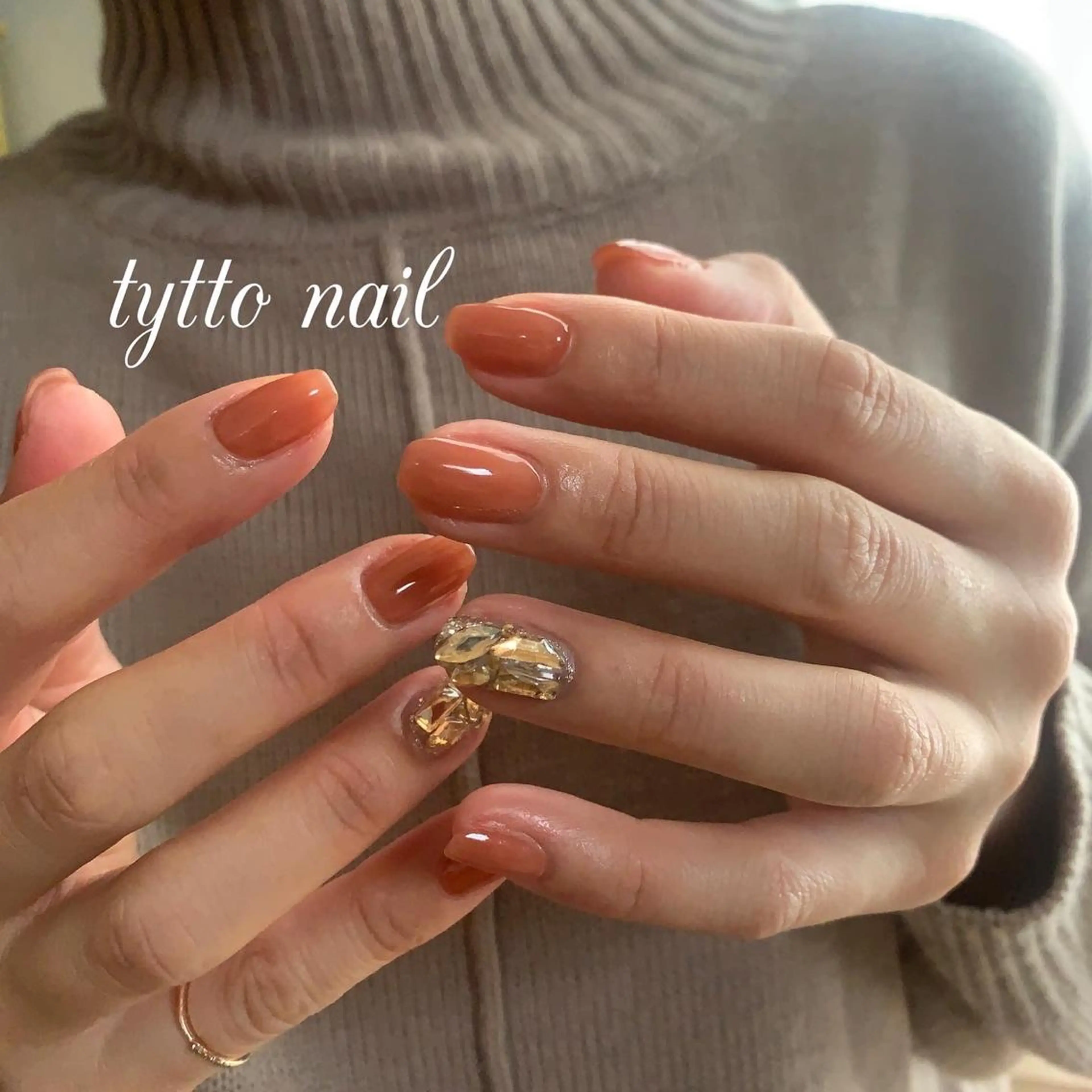 ネイル 韓国ネイル オフィスネイル ワンカラーネイル シンプルネイル ストーンネイル tytto nail ❤︎‪‪eri‪‪のネイルデザイン