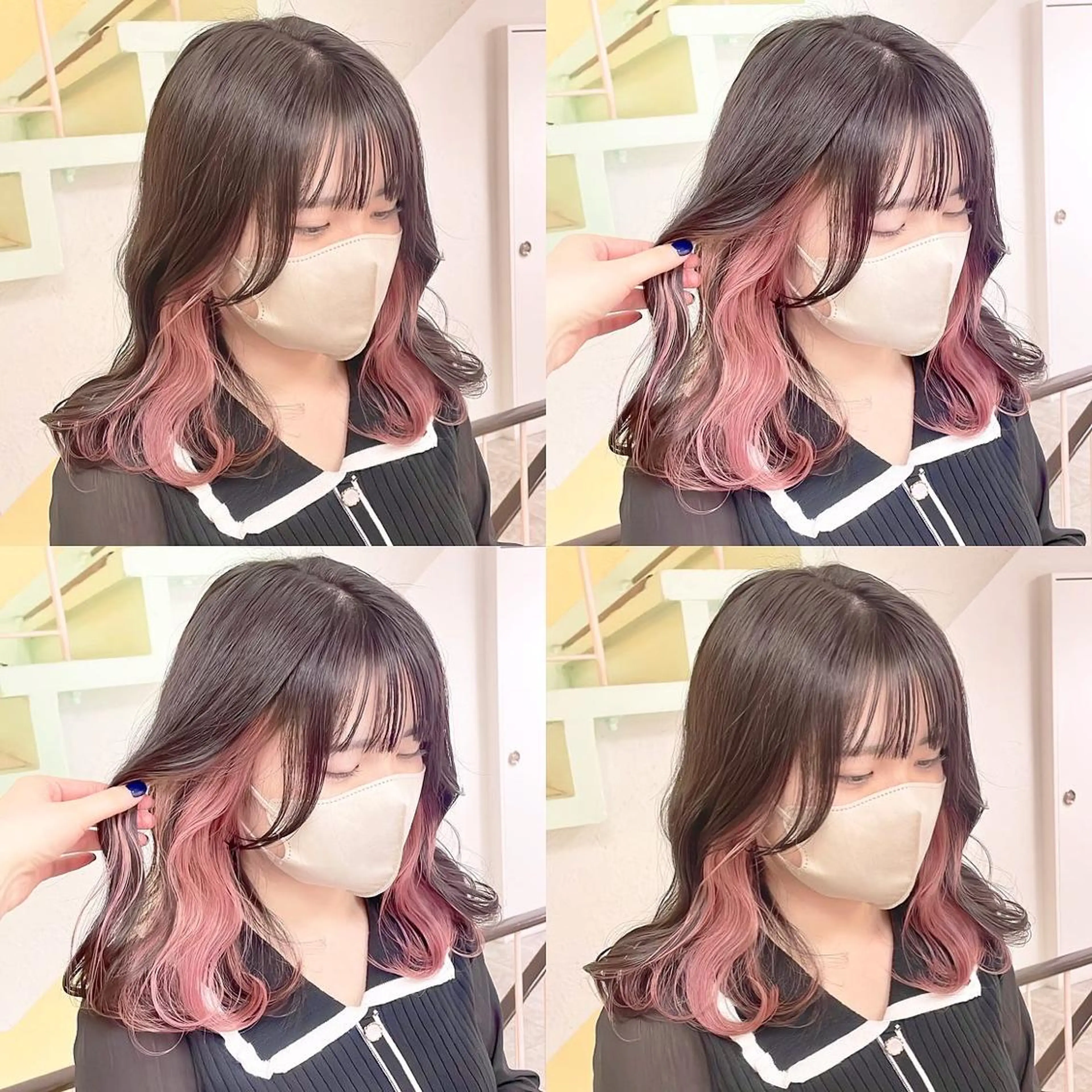 カラー ヘアカラー トリートメント 渋谷:インナーカラー ／🍒エリカ🍒のヘアスタイル