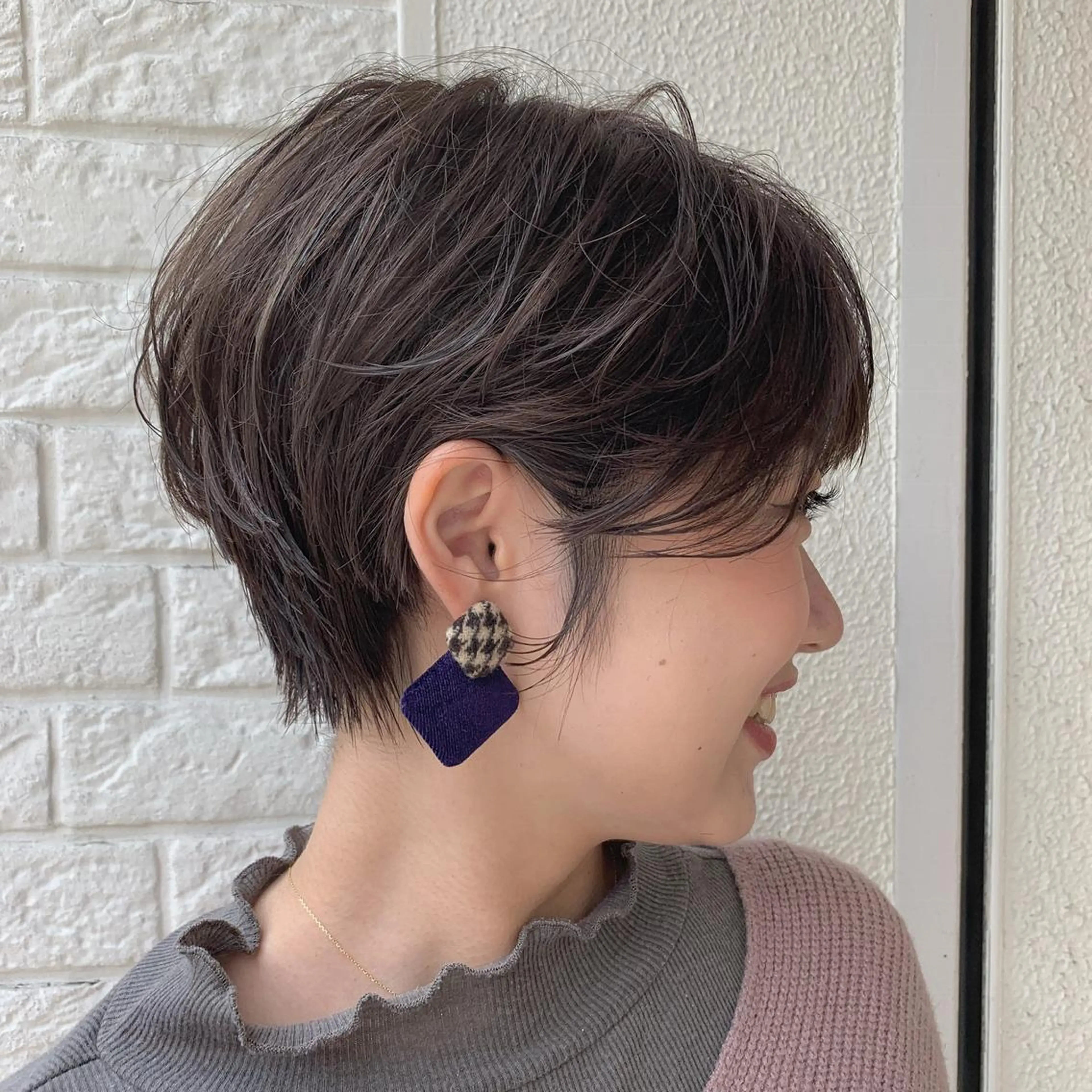 ショート カラー パーマ ヘアアレンジ ヨシムラ リオのヘアスタイル