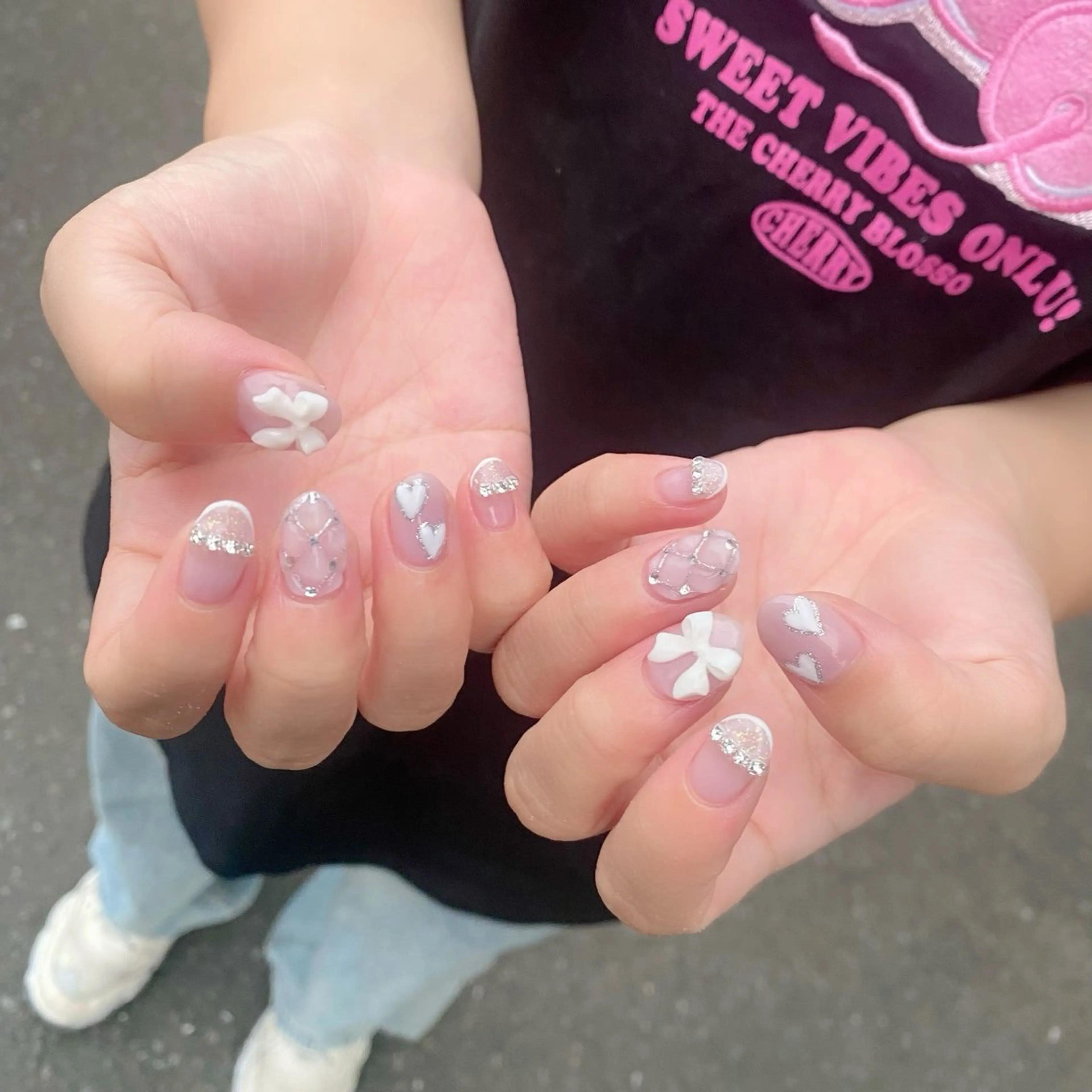 ネイル ハート ハンドネイル Salon Ｋのネイルデザイン