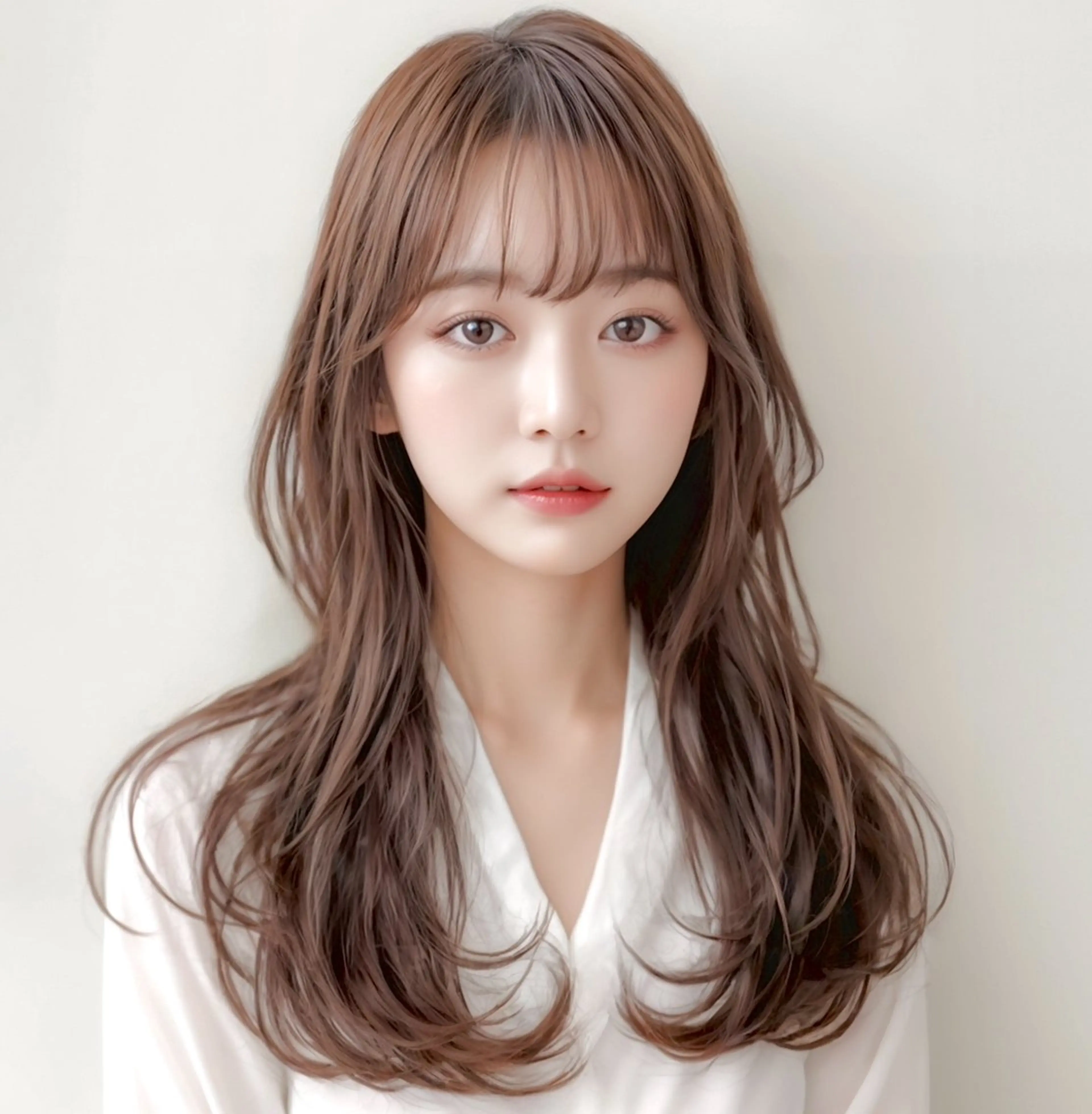 ミディアム カラー ベージュカラー レイヤーカット カット ヘアカラー トリートメント レイヤー/ハッシュ 渋谷/サッタのヘアスタイル