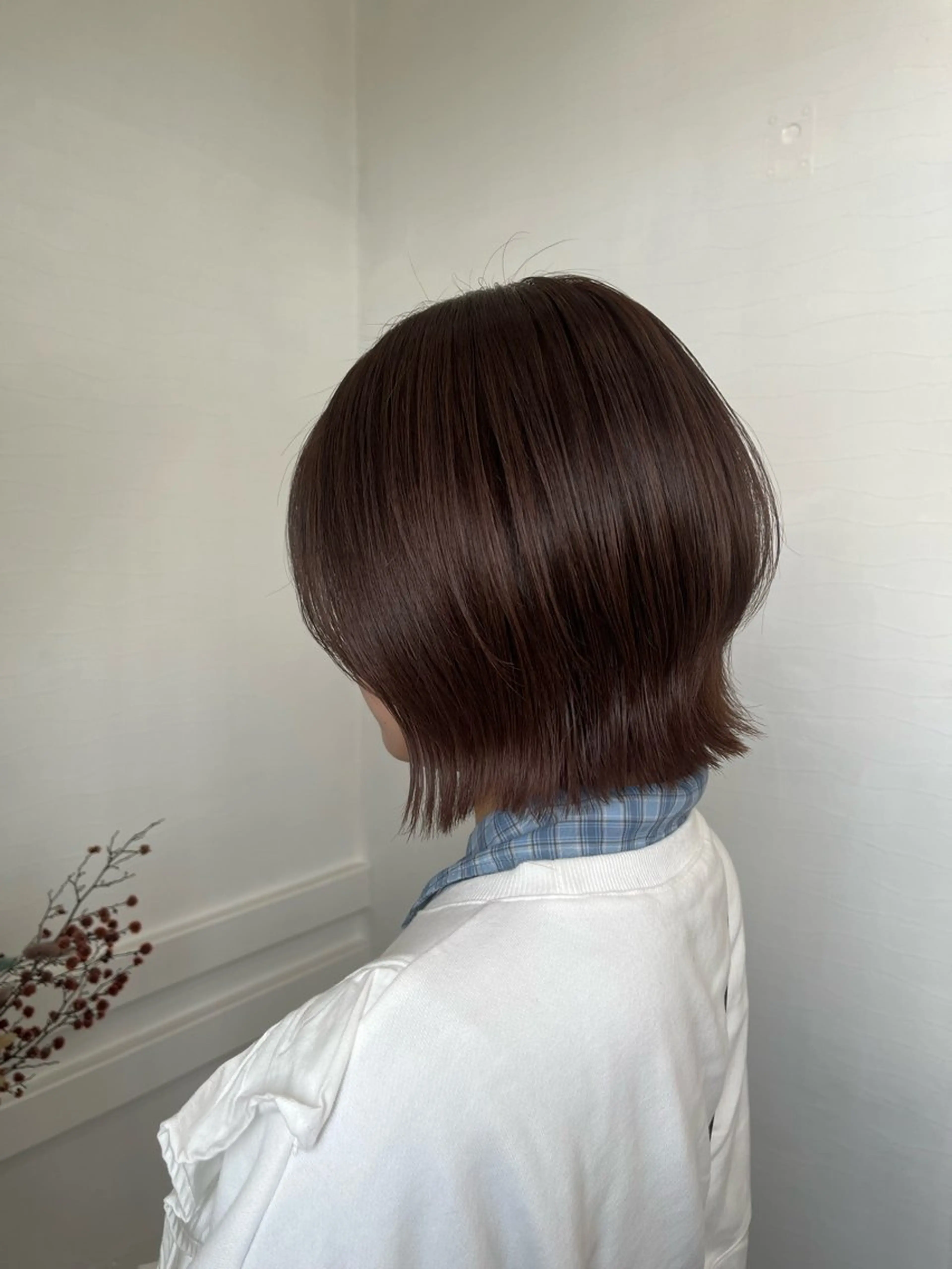 ミディアム カラー 黒髪 ブリーチ ブルーカラー ブルーブラック ブラウンカラー カット ヘアカラー トリートメント YUIMARL 倉敷店🌸SAEのヘアスタイル