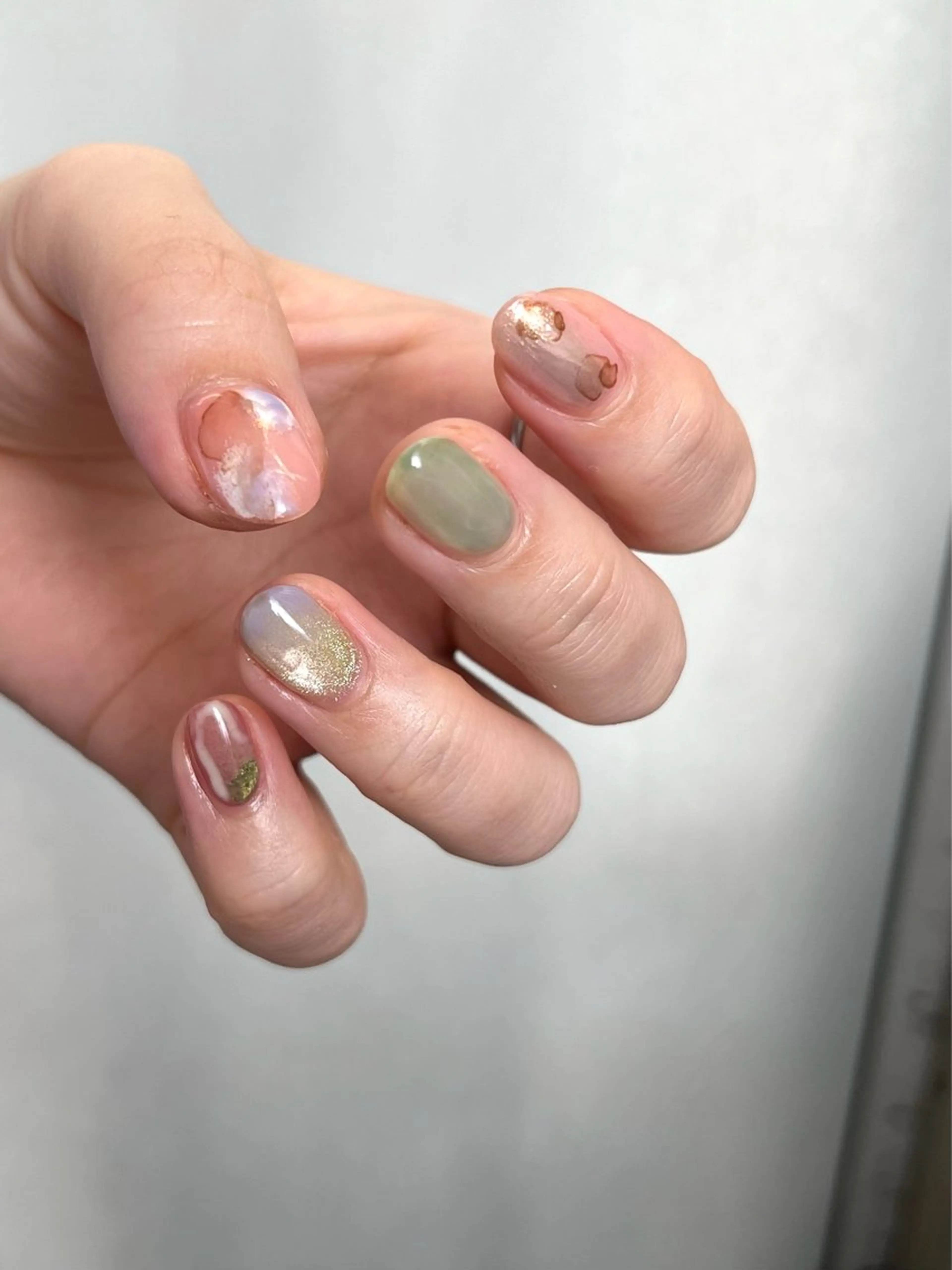 ネイル アートネイル ニュアンスネイル 春ネイル ハンドネイル mitsuki / Manonのネイルデザイン