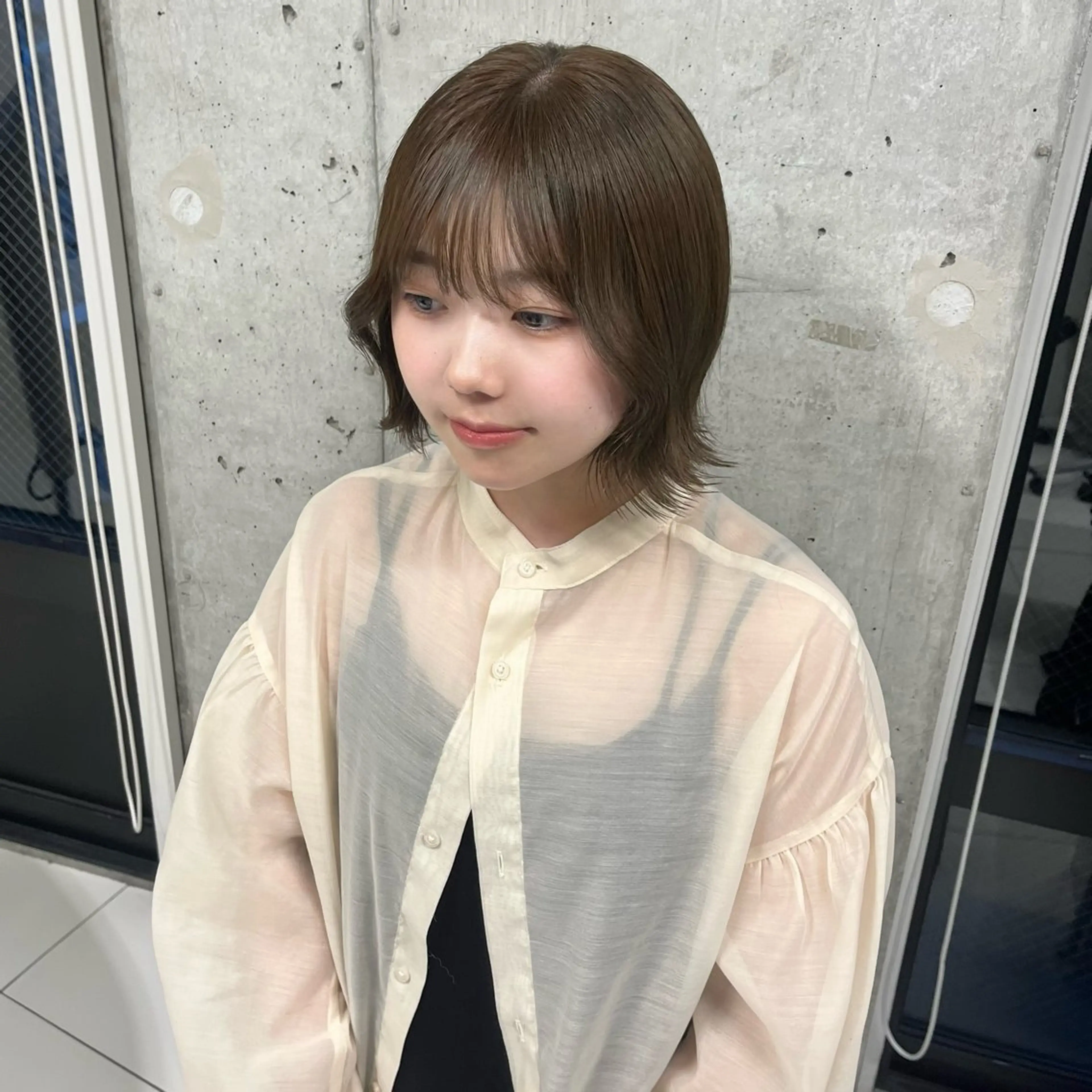 カラー ブリーチ 透明感カラー ダブルカラー ブリーチなしカラー カット riko/レイヤー カット/ヘアセットのヘアスタイル