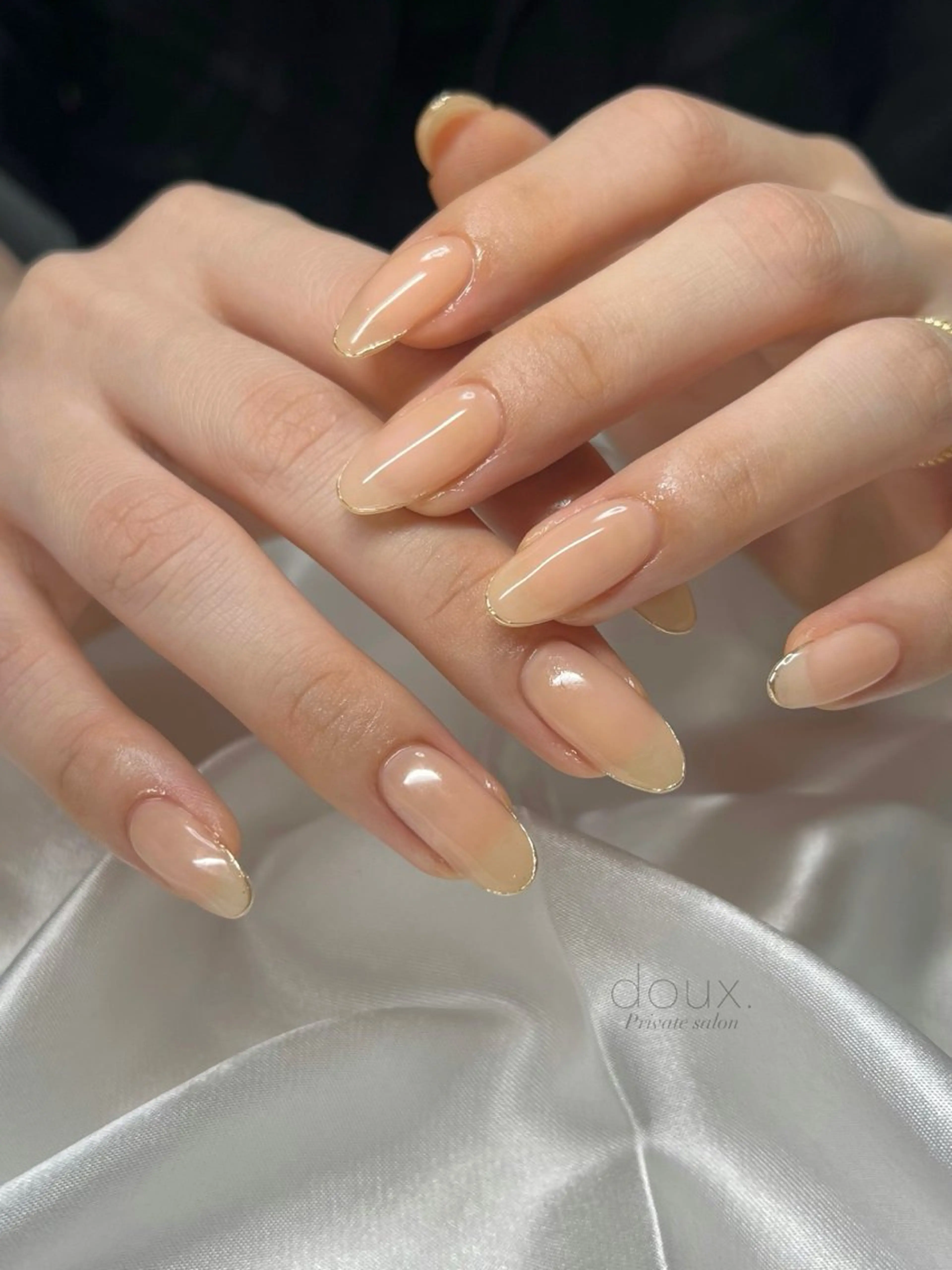 ネイル フレンチネイル 韓国ネイル ミラーネイル オフィスネイル ブライダルネイル ハンドネイル doux. nailのネイルデザイン