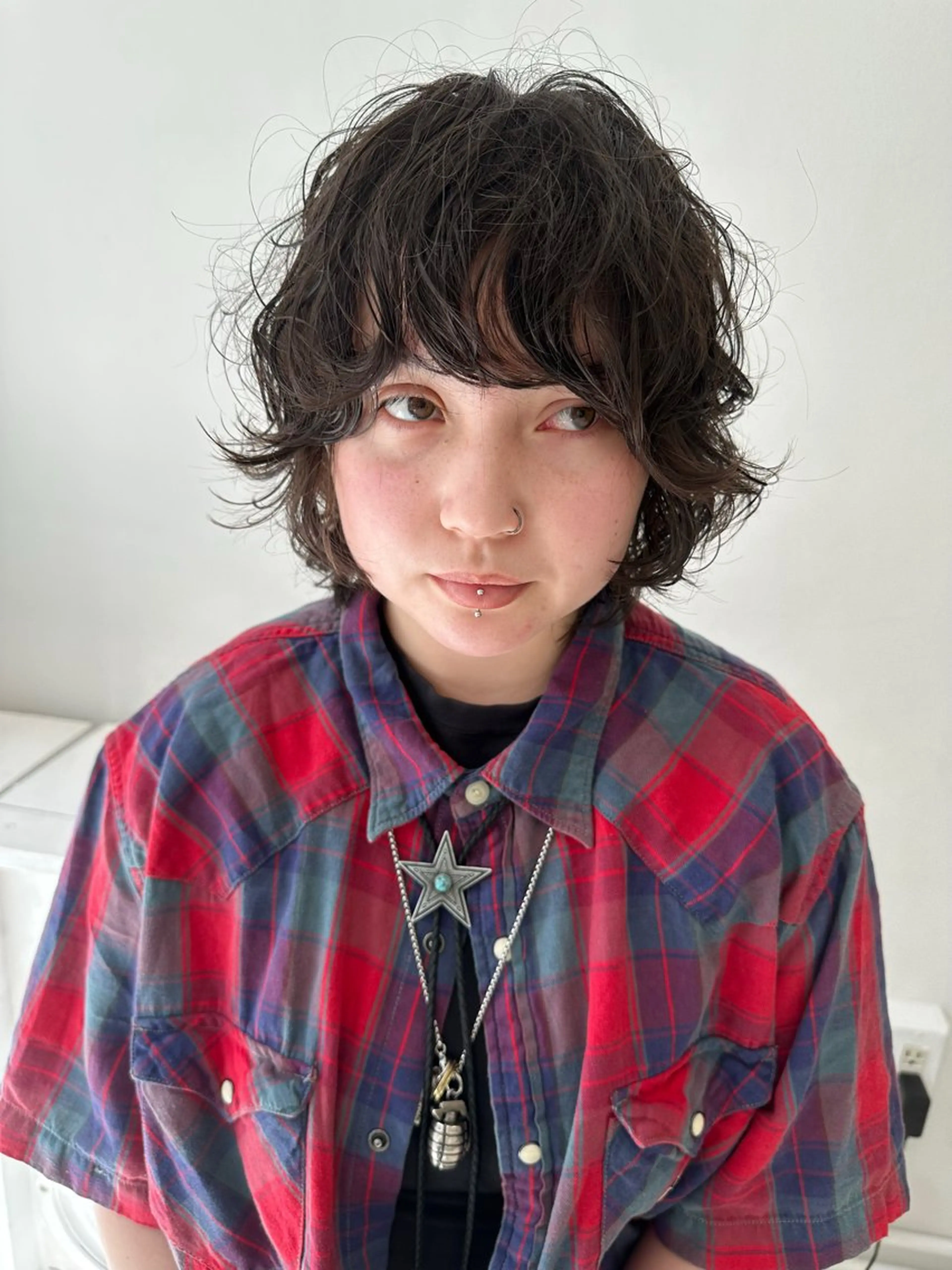 ミディアム パーマ カット パーマ トリートメント レイヤーカット/艶髪 ✨💭KIRARIのヘアスタイル