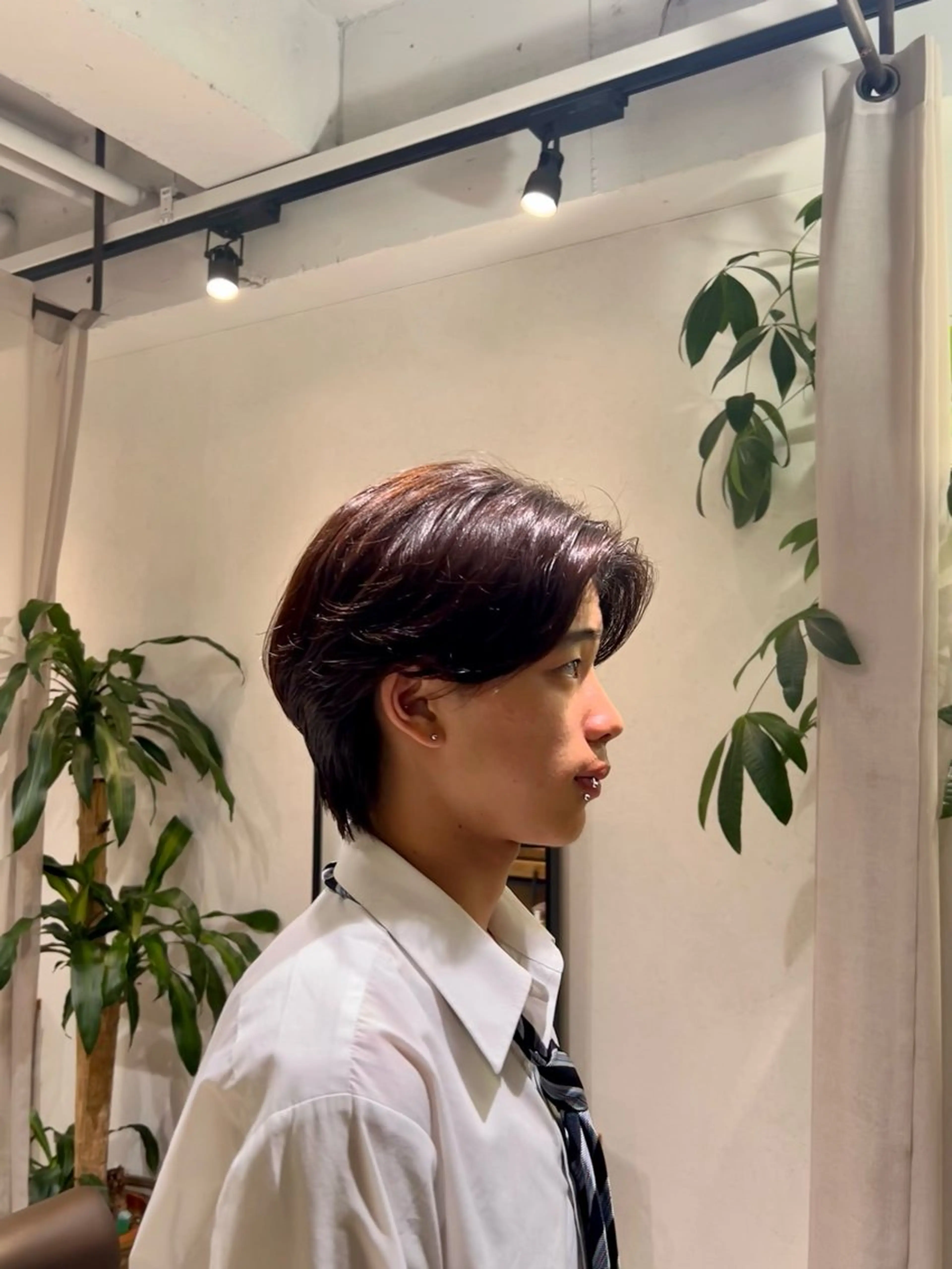 パーマ メンズ センターパート メンズパーマ ニュアンスパーマ カット パーマ 保坂 駿太郎のヘアスタイル