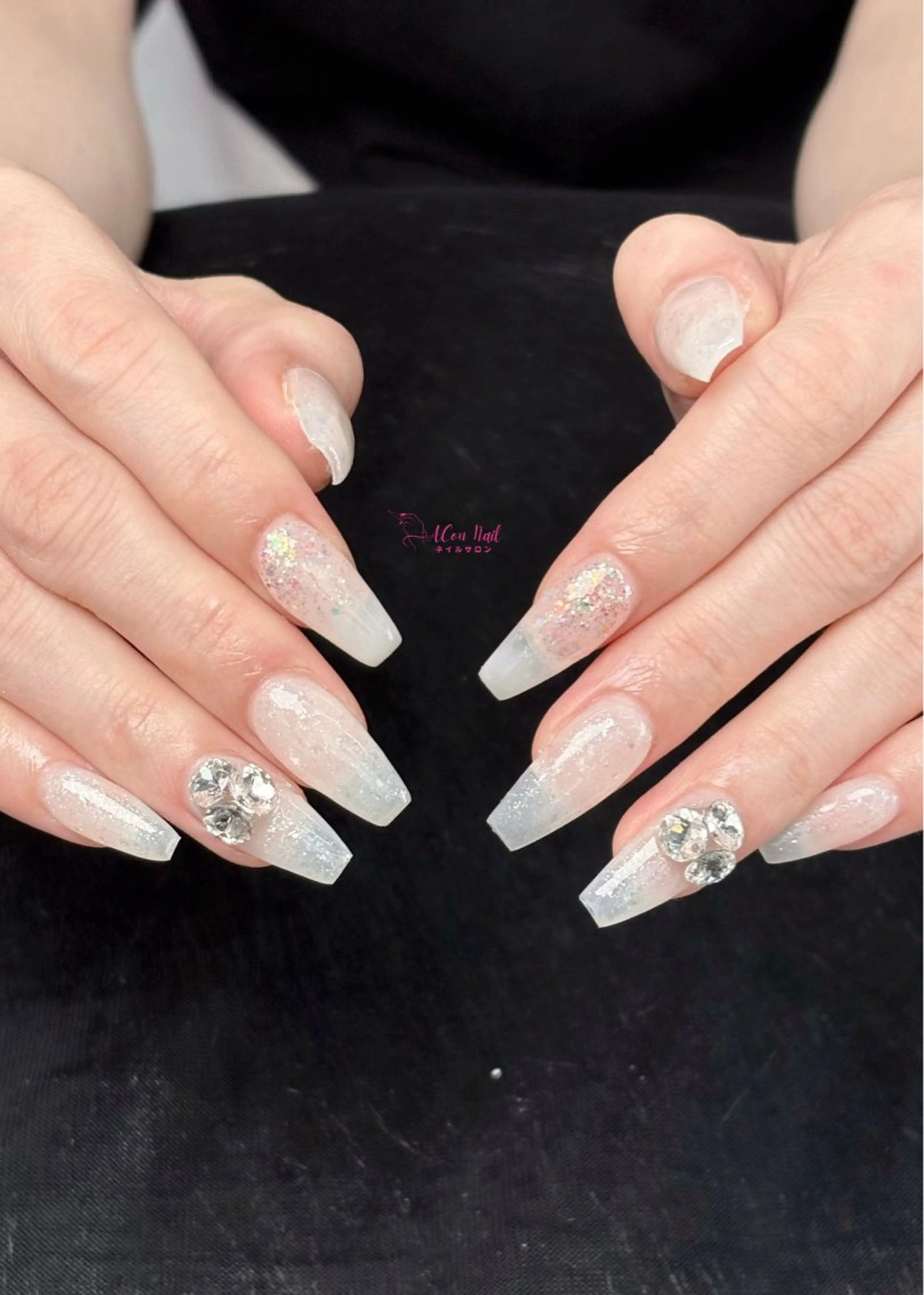 ネイル 桜ネイル 長さ出し フラワーネイル フレンチネイル ジェルネイル ハンドネイル ACon NailSalonのネイルデザイン