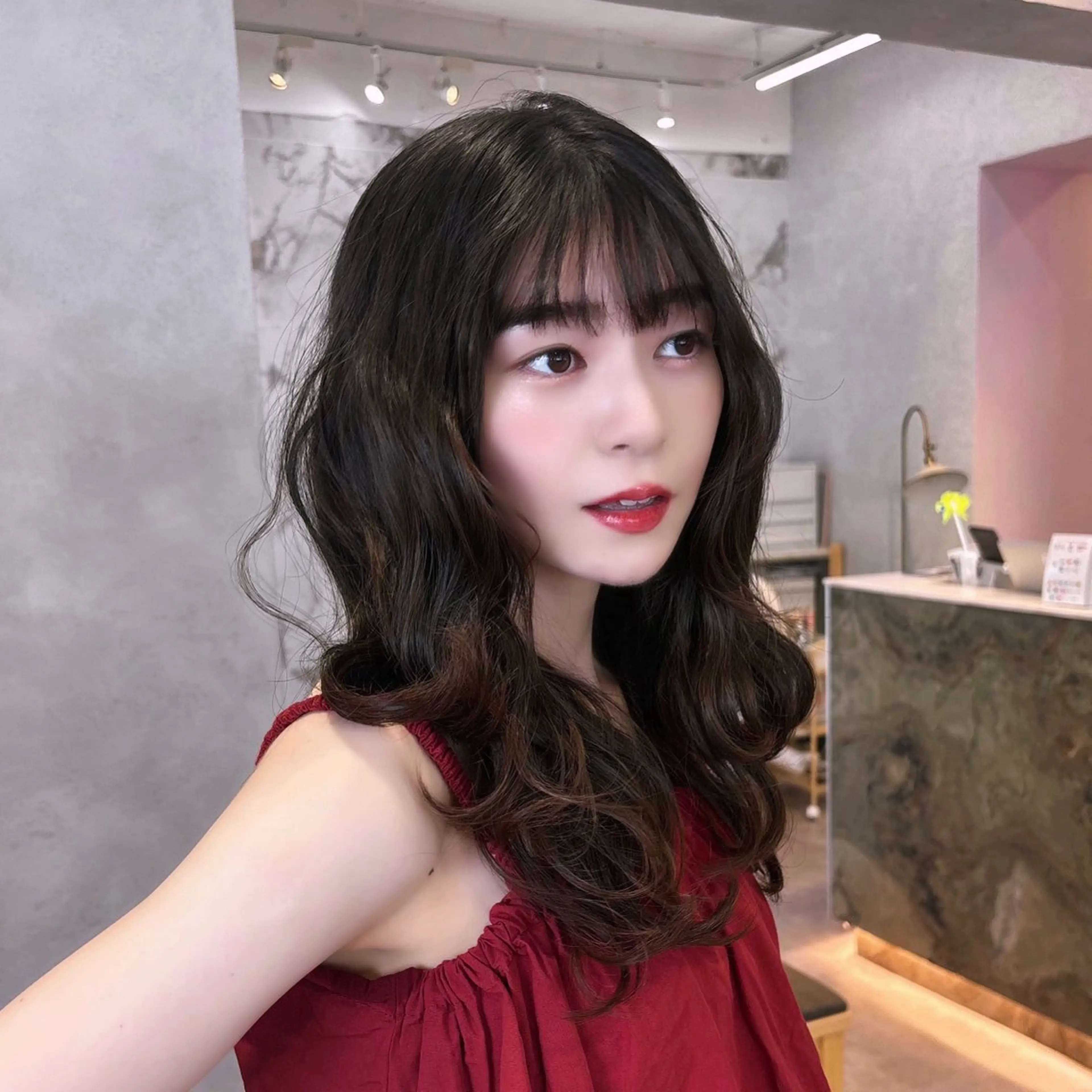 カラー momochan🍑 やわらかいボブ♡のヘアスタイル