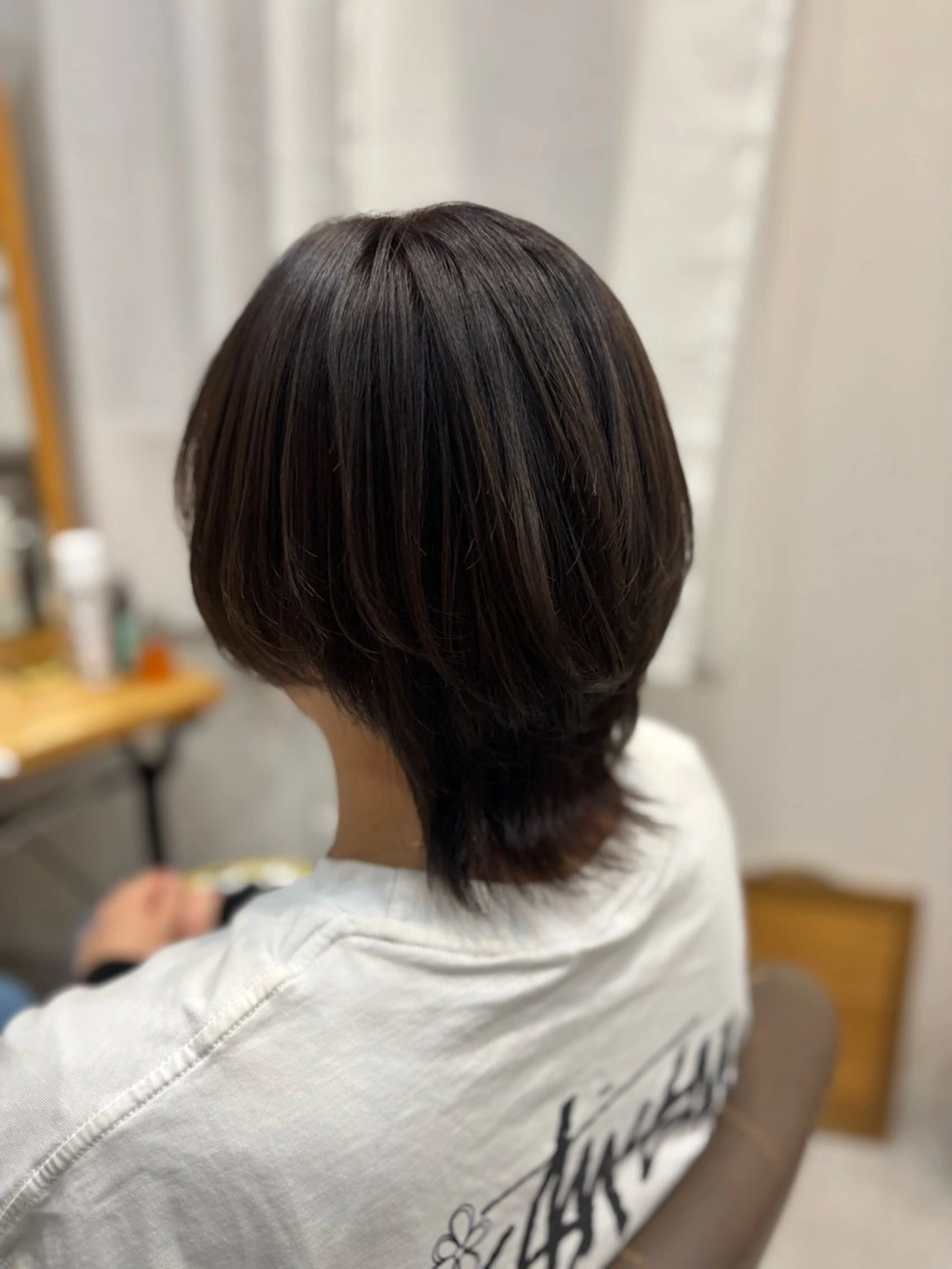 ミディアム 縮毛矯正 ウルフカット ✨次世代型髪質改善✨ marikaのヘアスタイル