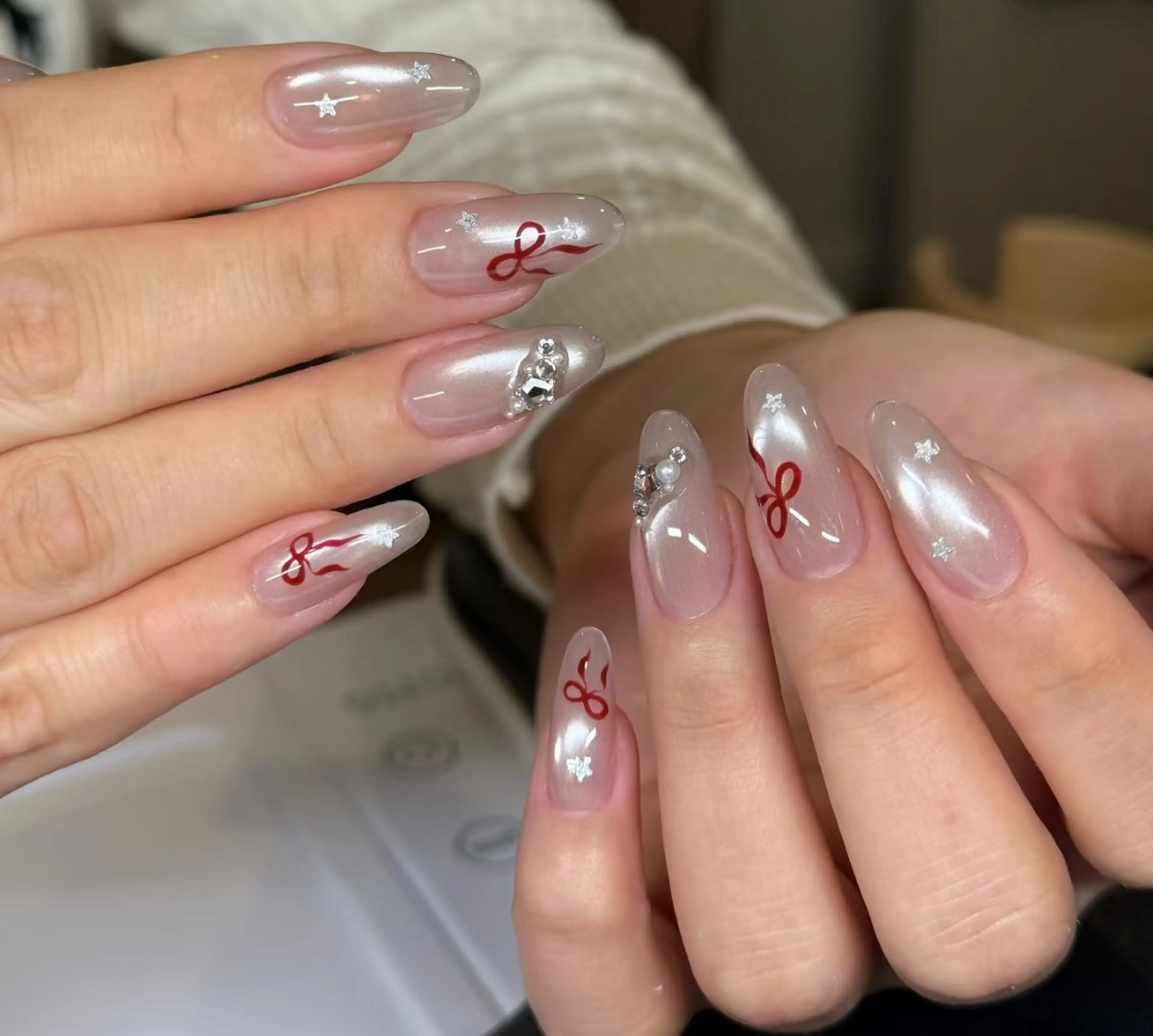 ネイル ハート 韓国ネイル オフィスネイル ワンカラーネイル シンプルネイル Lynn_ Nailのネイルデザイン