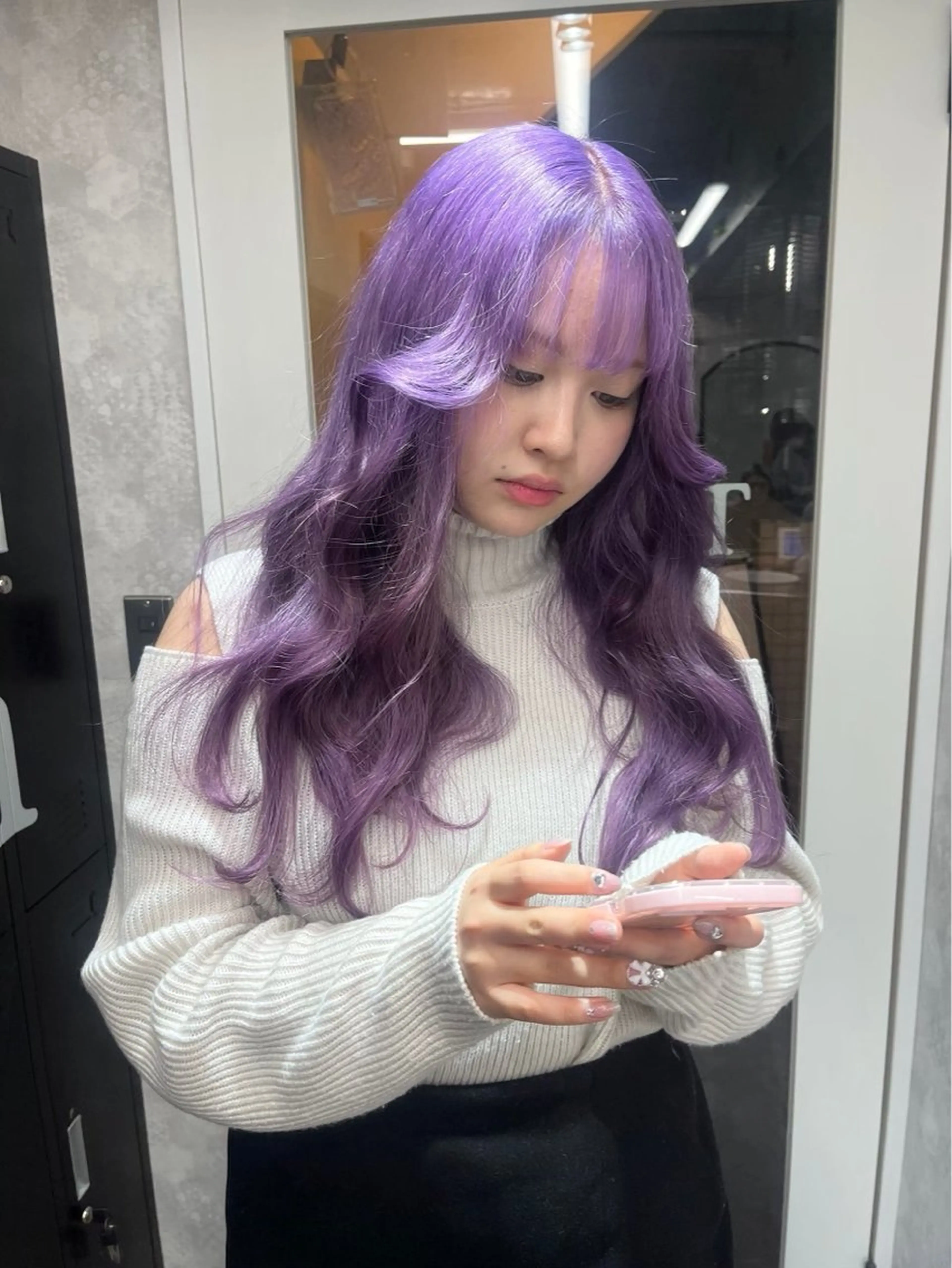セミロング カラー ハイトーン/ゆるふわ 🎨𖥔ׁTOMO♡のヘアスタイル
