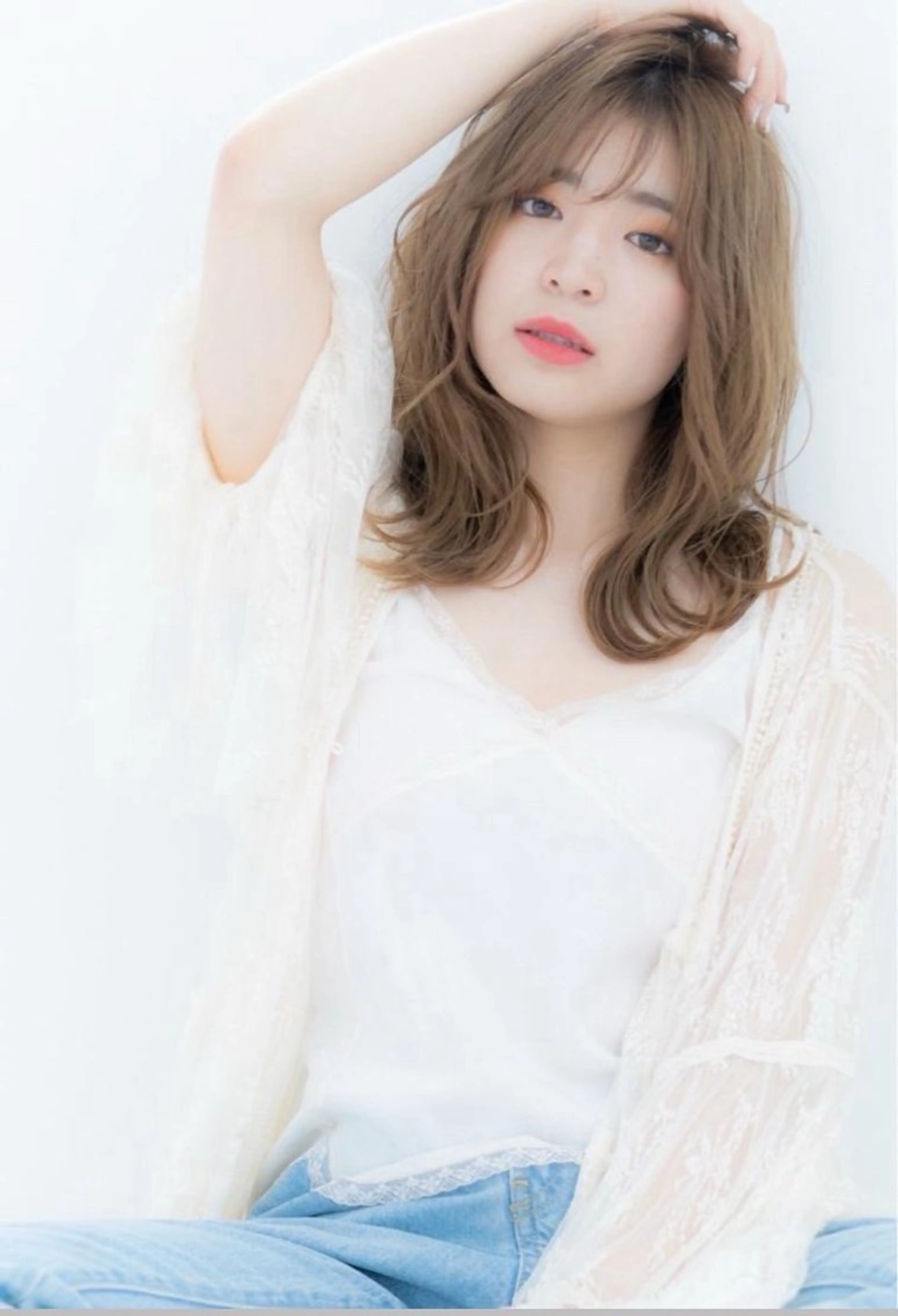 カラー 🫧艶髪カラー/ナチ ュラルヘア🌿まつきのヘアスタイル