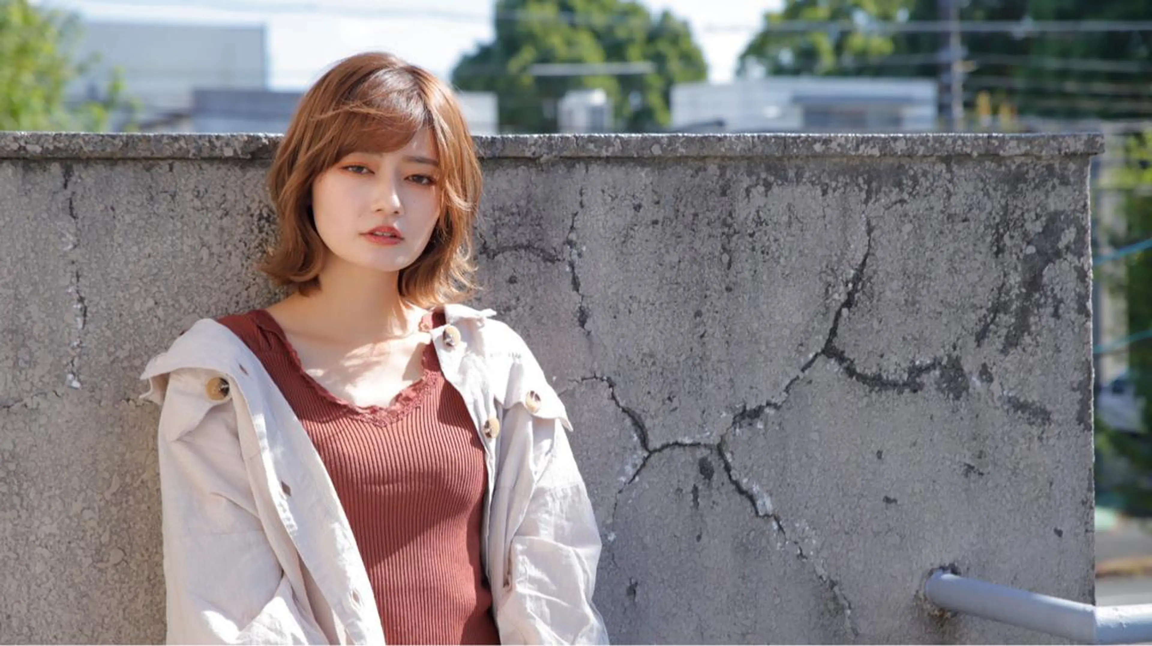 ミディアム 尾崎 優也のヘアスタイル