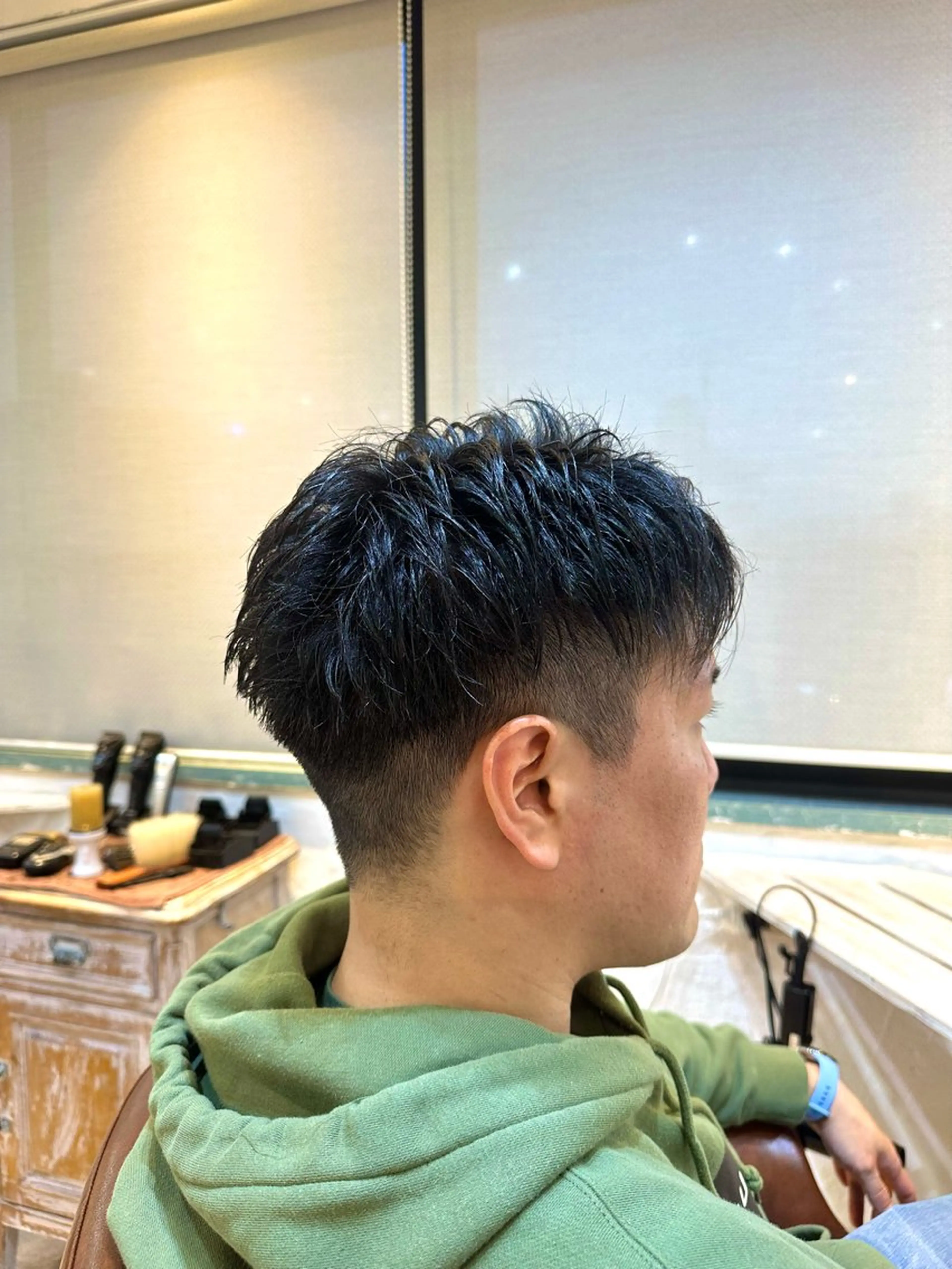 ショート メンズ スパイキー/ ピンパーマ/緑川雄也のヘアスタイル