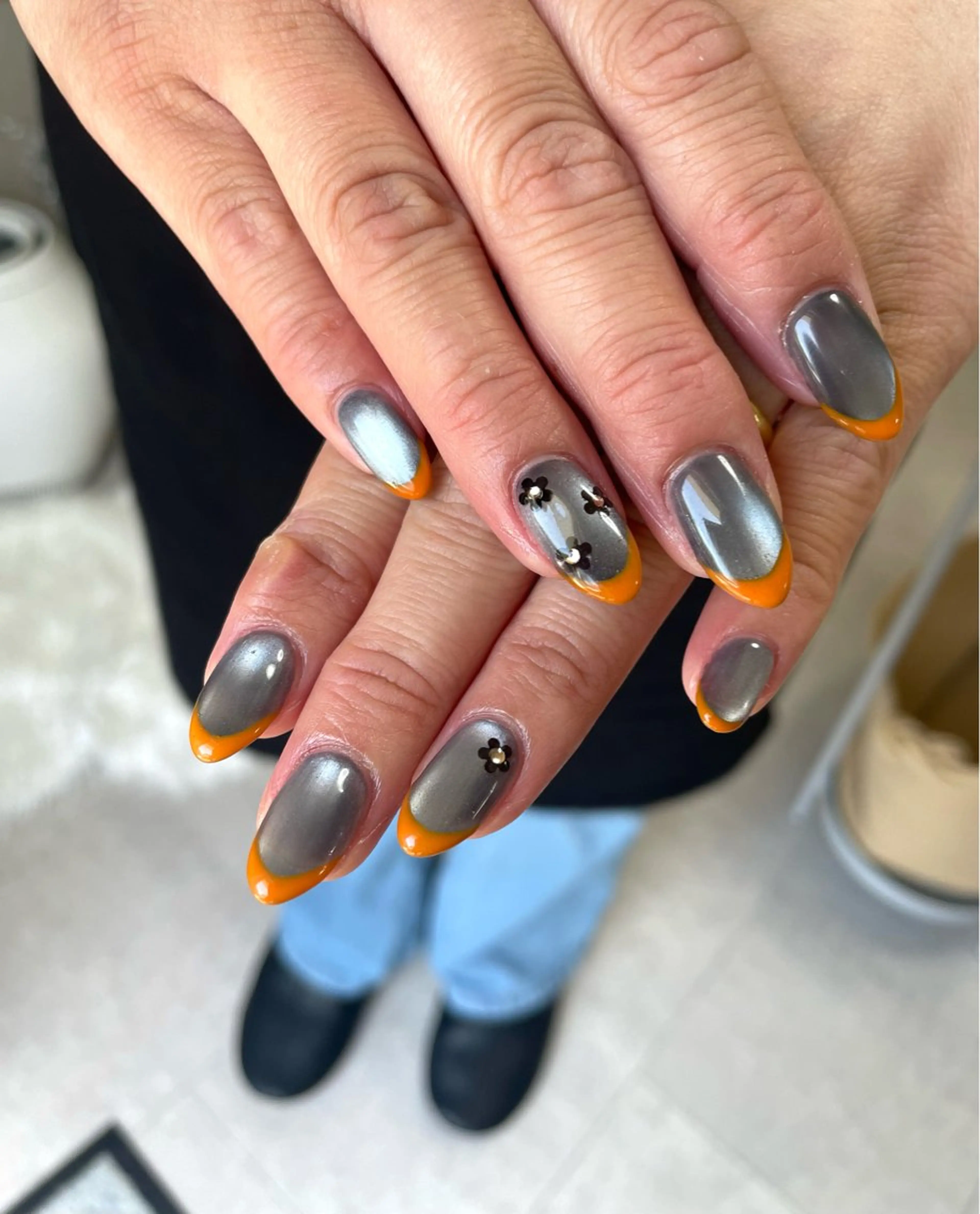 ネイル フレンチネイル マグネットネイル RISA joie nailのネイルデザイン