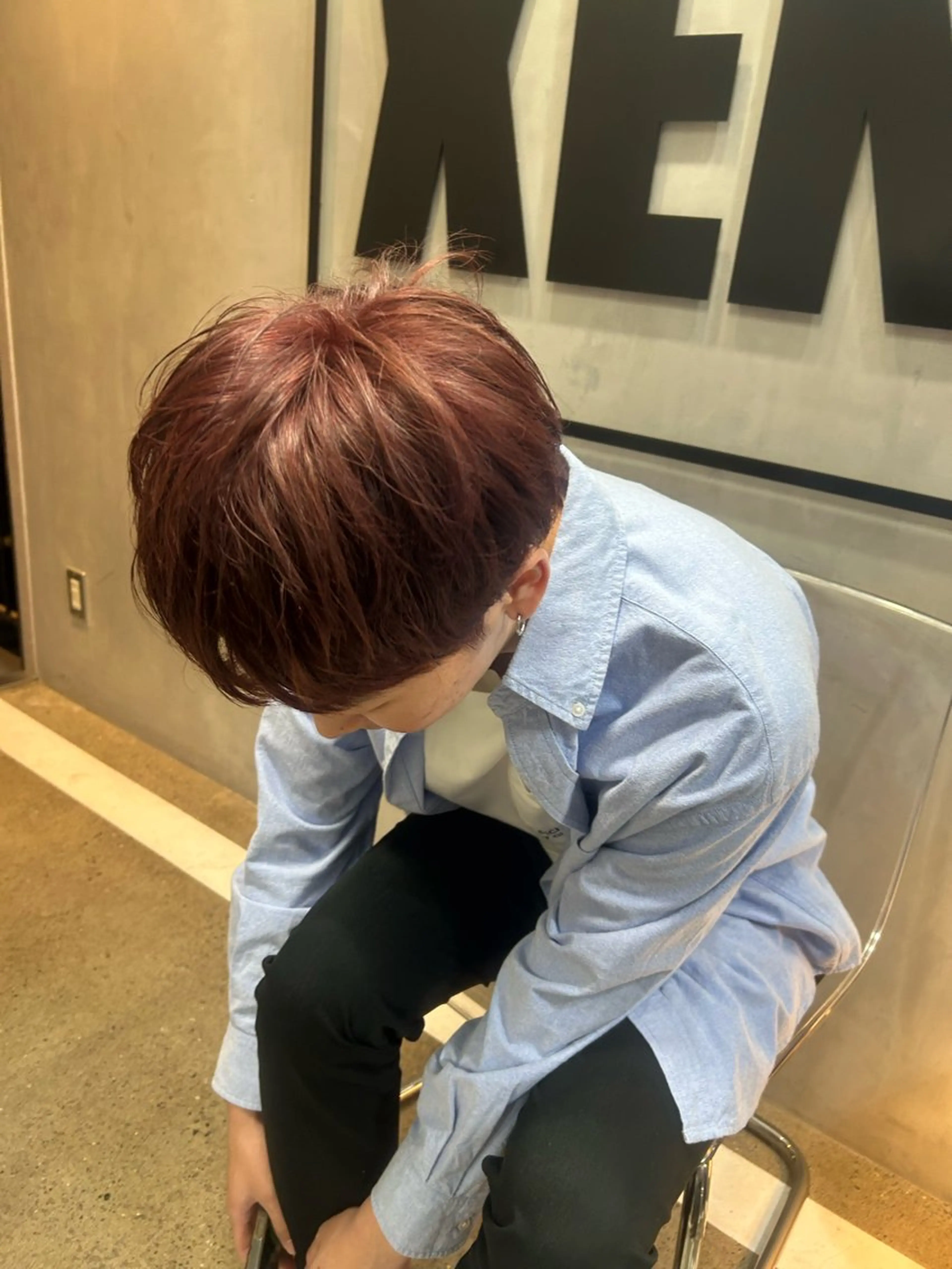 カラー メンズ メンズブリーチ ブリーチ レッドカラー 🦋SATO🦋 / 似合わせカラー⟡.*のヘアスタイル