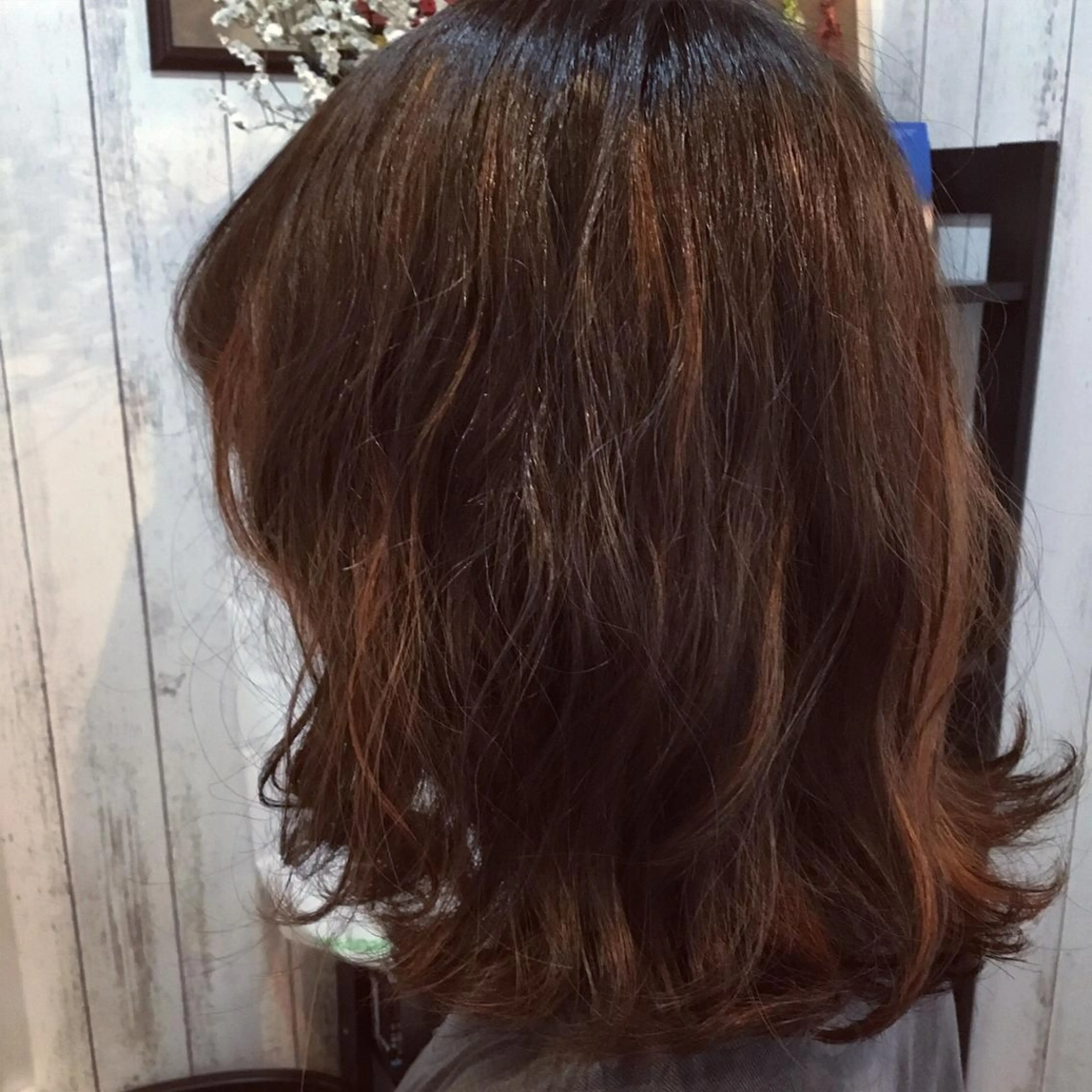 ミディアム カラー パーマ 金崎 新吾のヘアスタイル