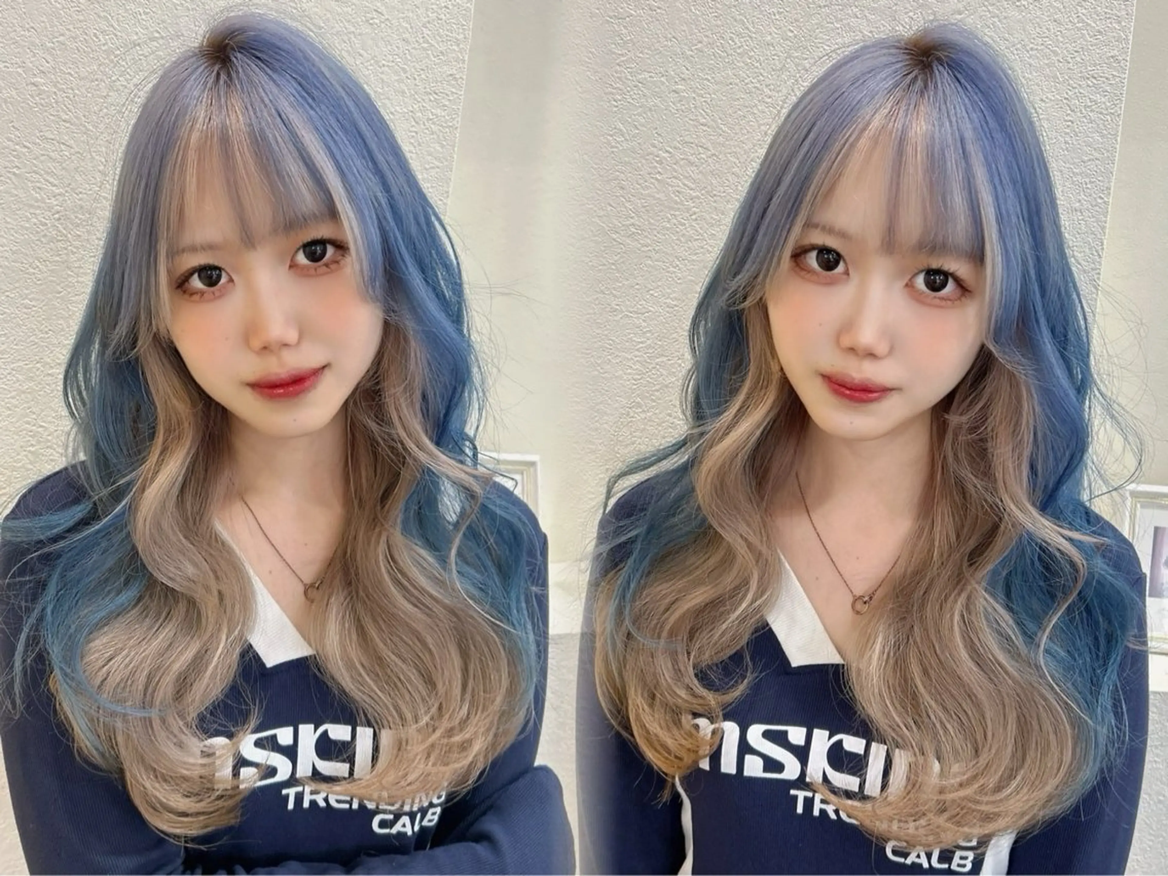 ロング カラー ブリーチ 韓国ヘア🤍ワンホン 🤍あやかのヘアスタイル