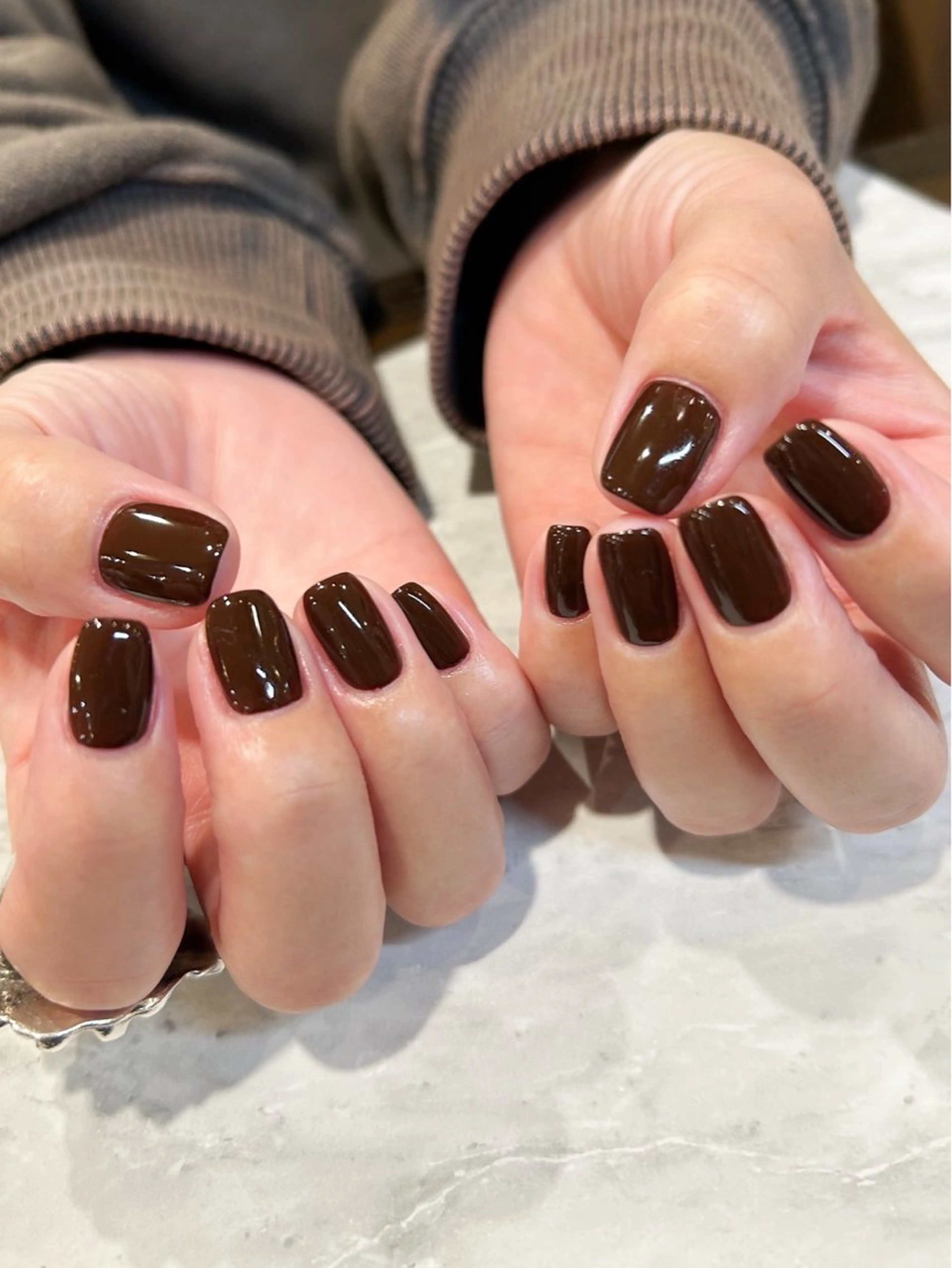 ネイル ジェルネイル グラデーション マグネットネイル 持ち込み ワンカラーネイル nail ARCHE 錦糸町あきꪔ̤̮のネイルデザイン