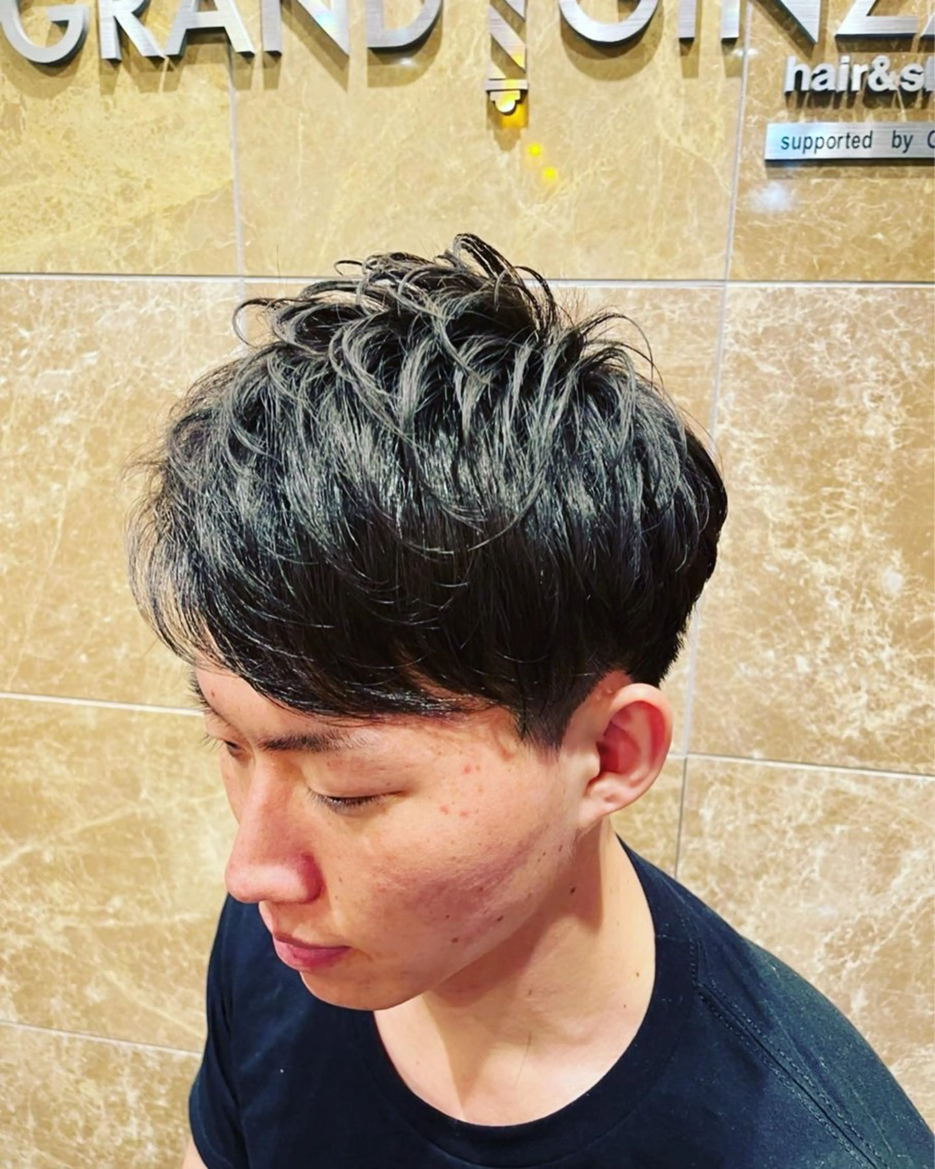 パーマ メンズ カット パーマ 室橋 広人のヘアスタイル