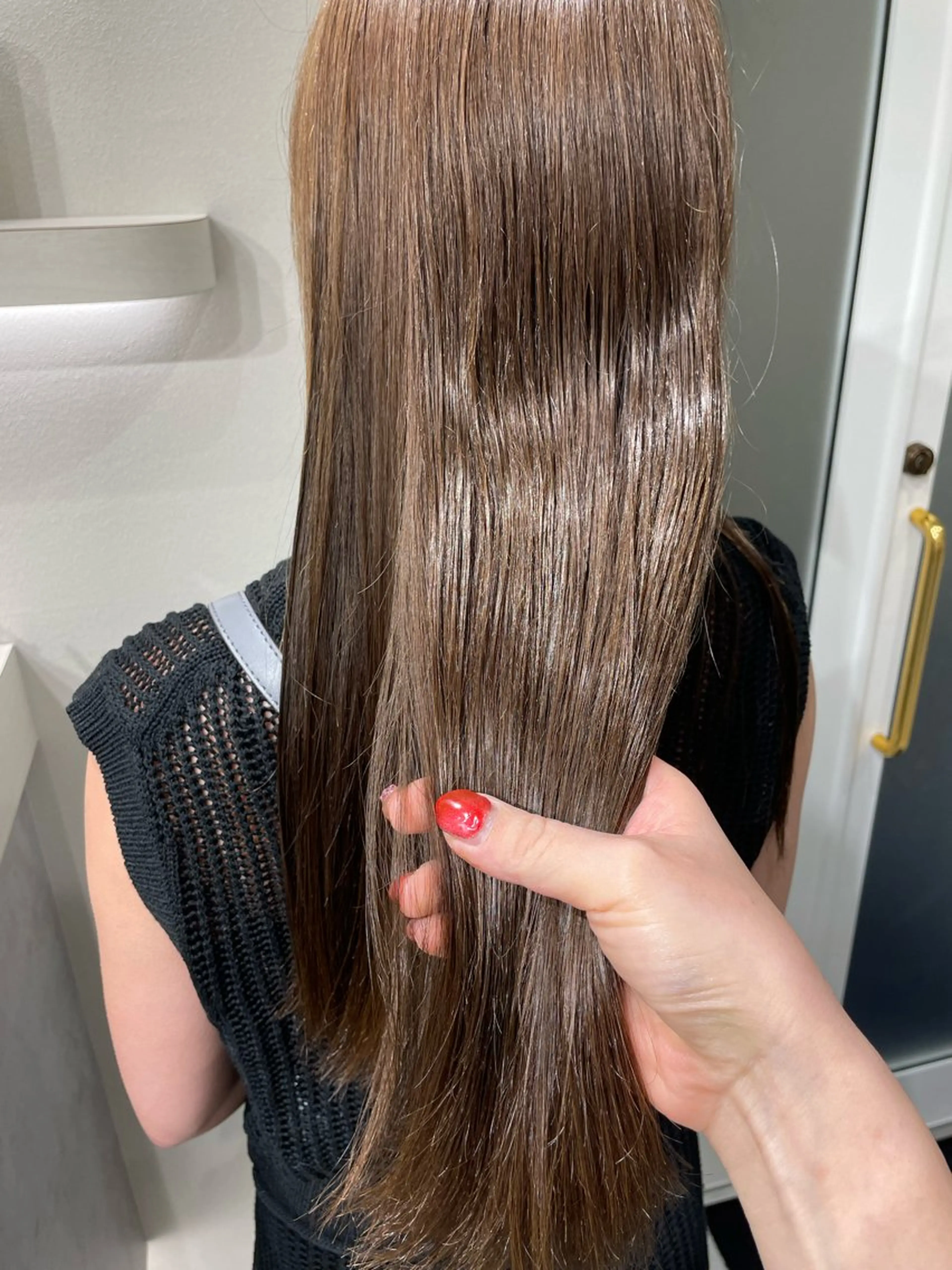 ロング カット 縮毛矯正 トリートメント 🩰ニシムラヒカリ 半個室salon♡*のヘアスタイル