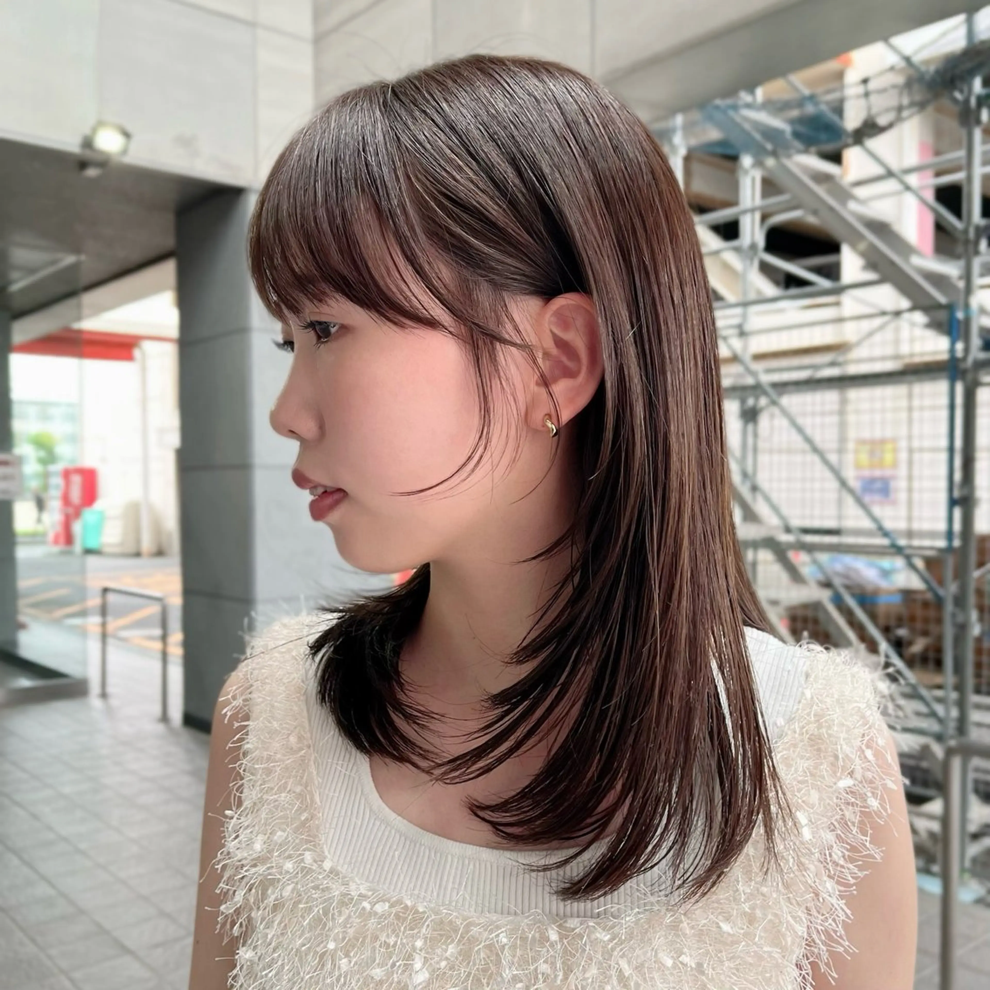 ミディアム たおちゃん／レイヤー ／透明感カラーのヘアスタイル