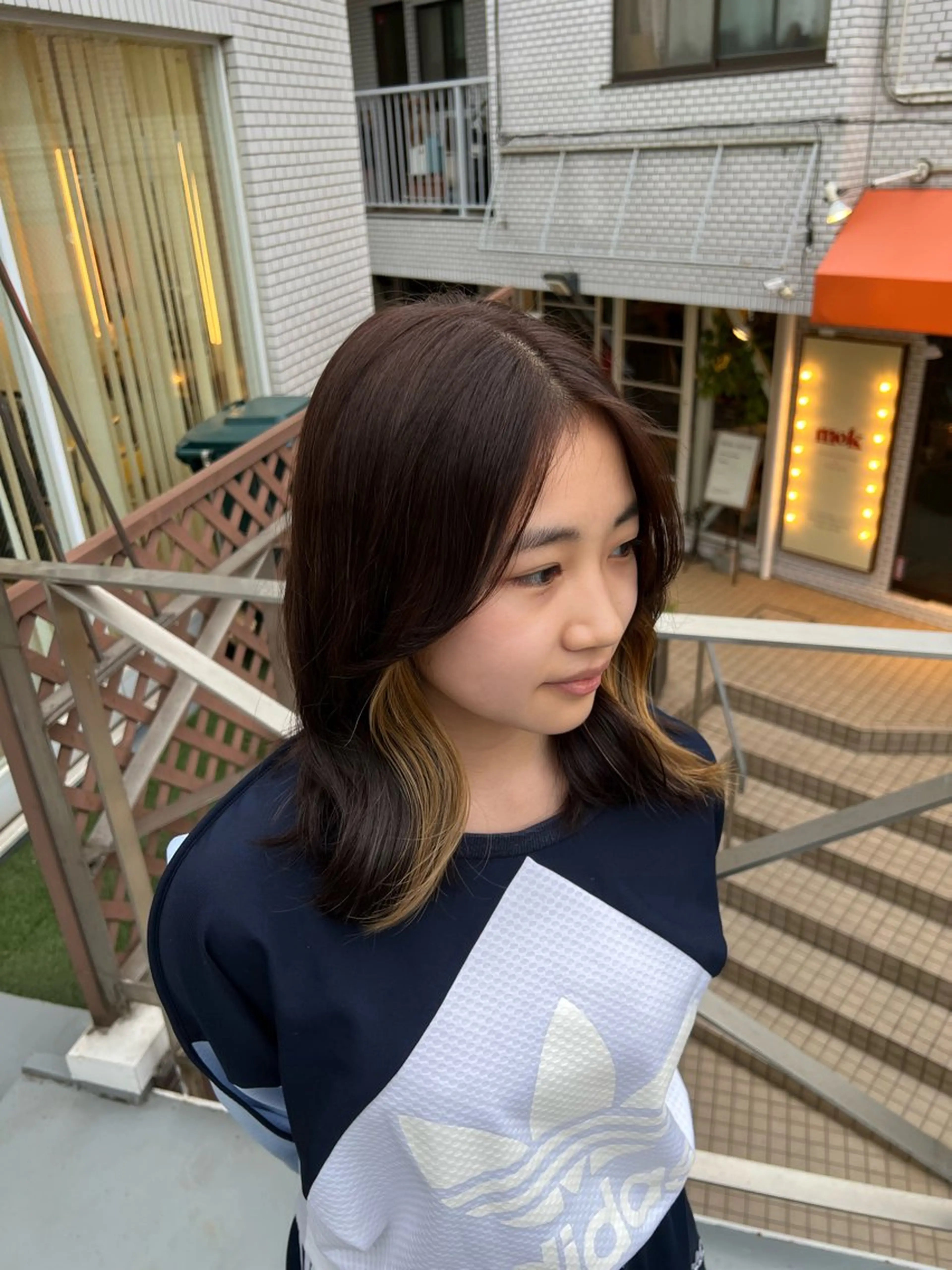 ミディアム カラー ヘアカラー 【髪質改善/縮毛矯正 /カラー】ホサカのヘアスタイル