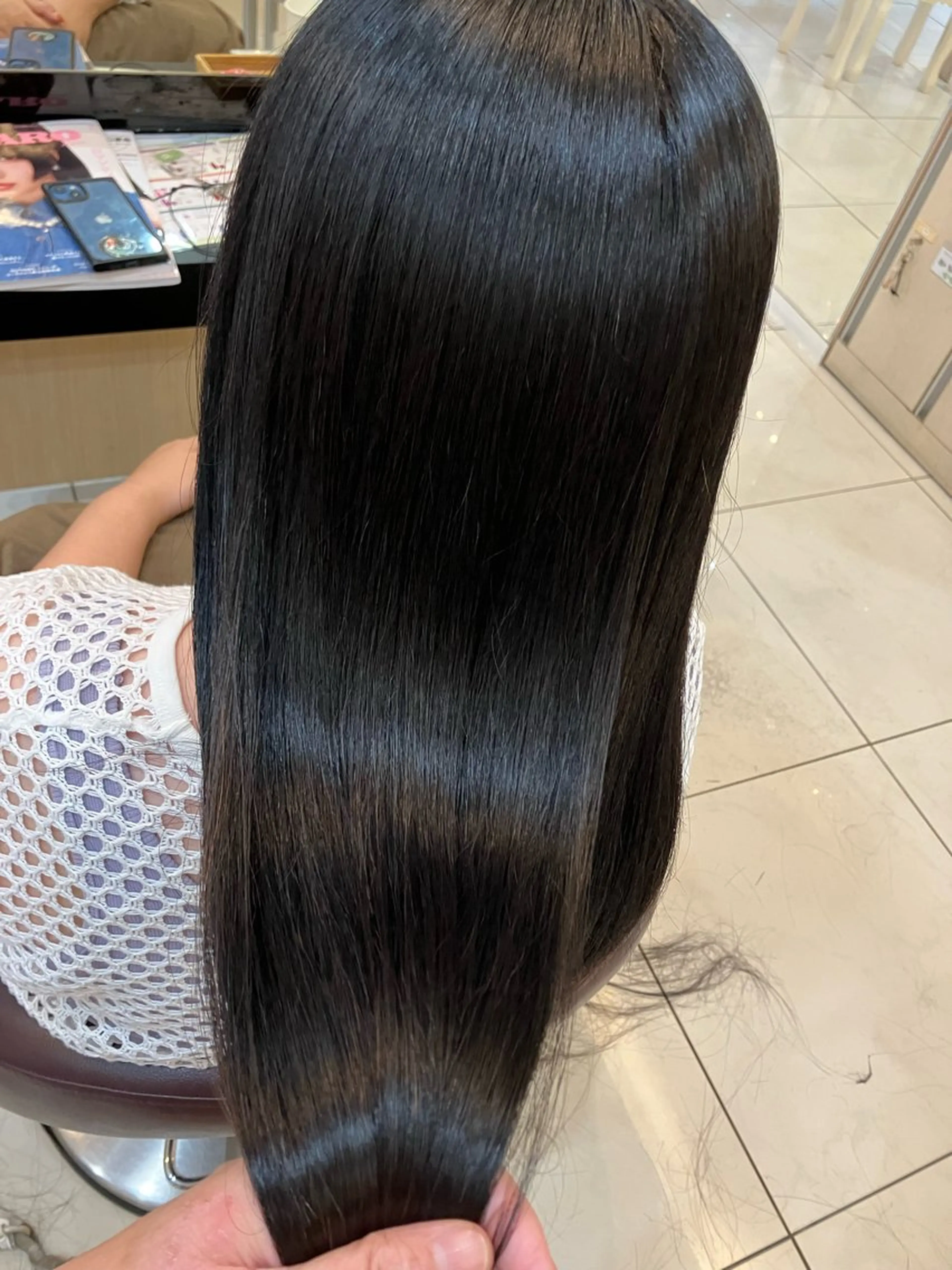 ロング 縮毛矯正 yukari 艶髪ヘアのヘアスタイル