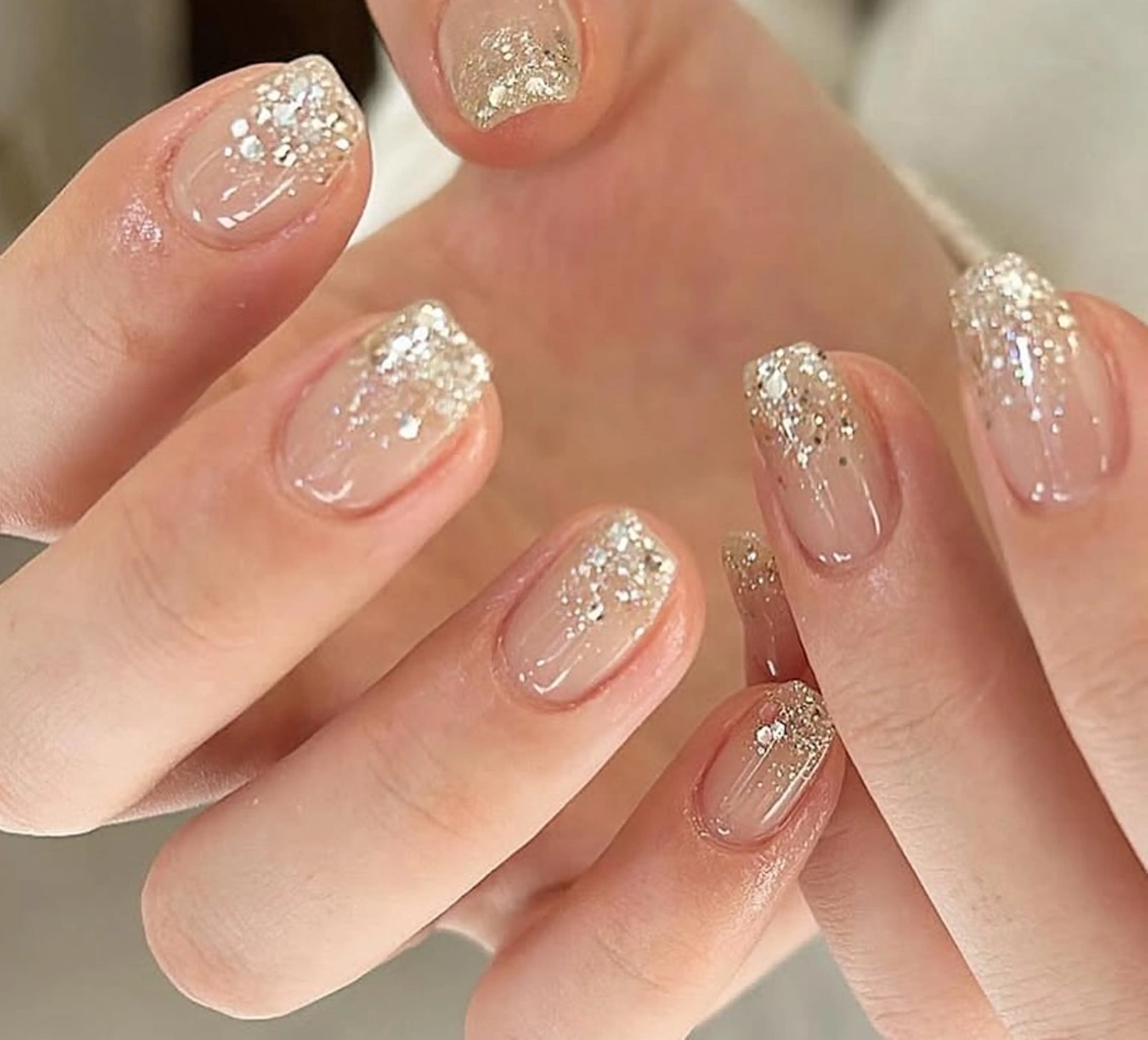 ネイル グラデーション ラメ(グリッター) ラメグラデーション ハンドネイル nail salon come trueのネイルデザイン