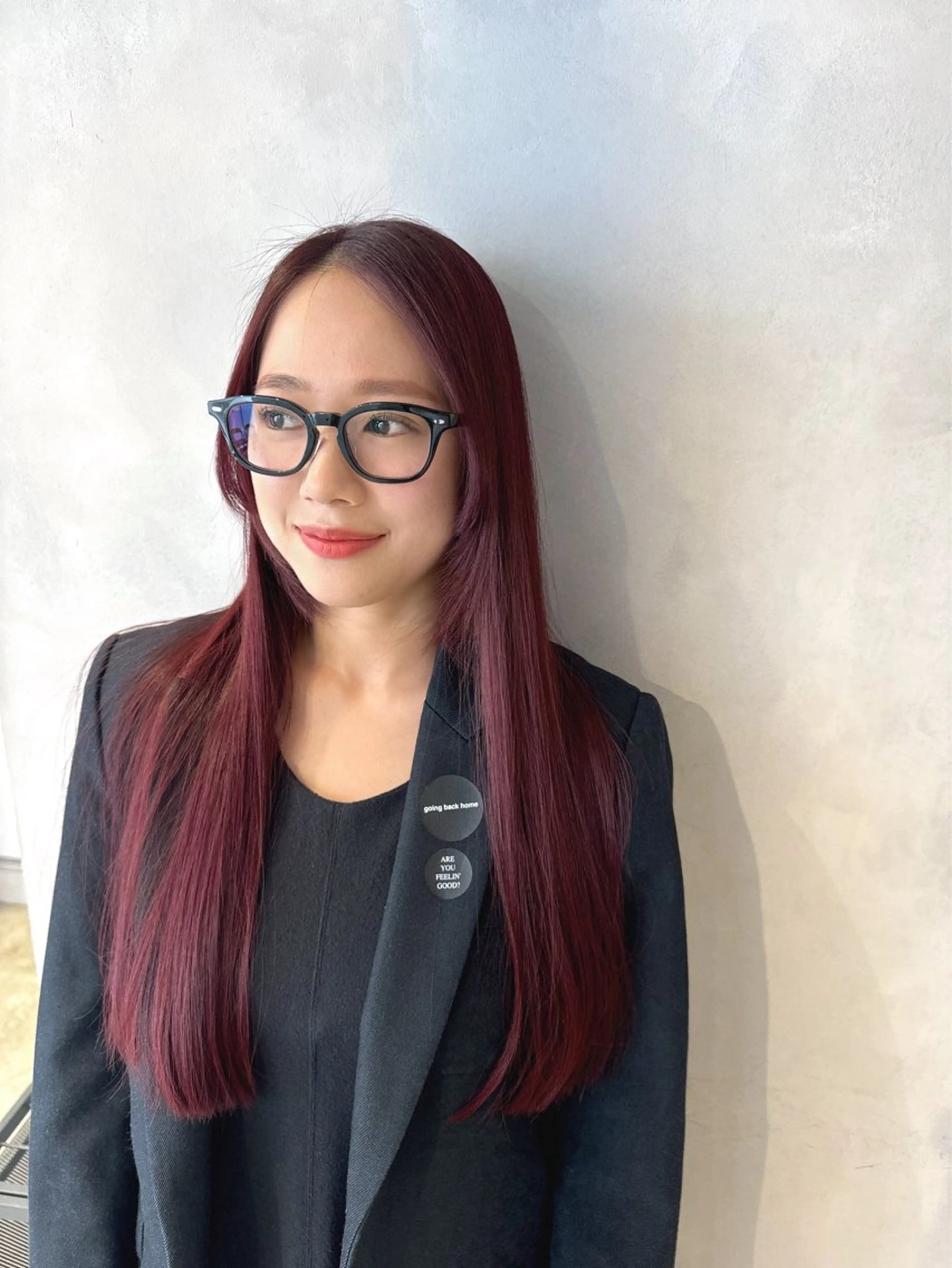 ロング カラー ヘアアレンジ レッドカラー レイヤーカット トリートメント カット ヘアカラー トリートメント 透明感カラー✨艶髪 制作🌱山根あゆみのヘアスタイル