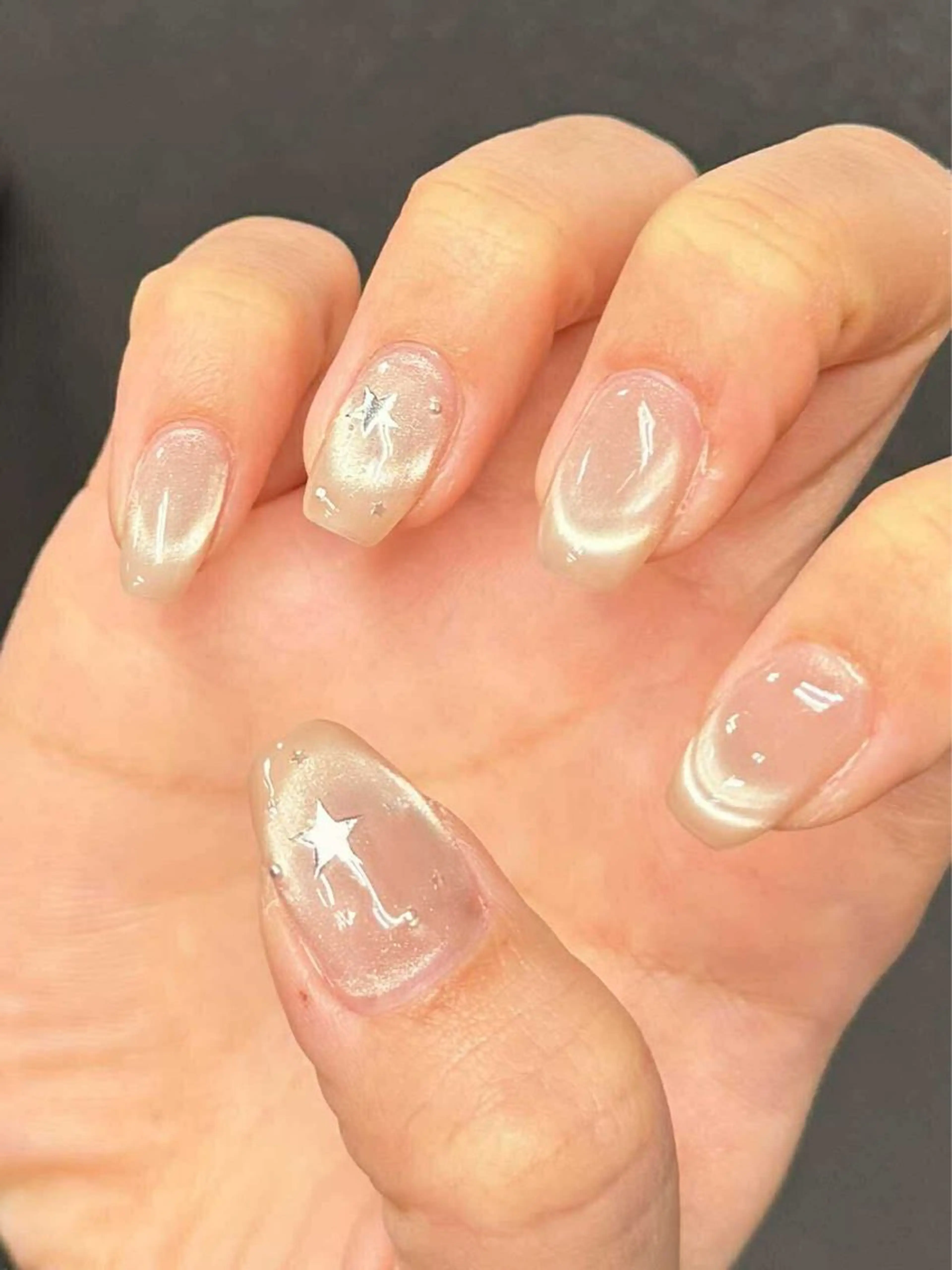 ネイル 韓国ネイル 持ち込み ニュアンスネイル ネイルチップ 冬ネイル LISA ANA.CHUOのネイルデザイン