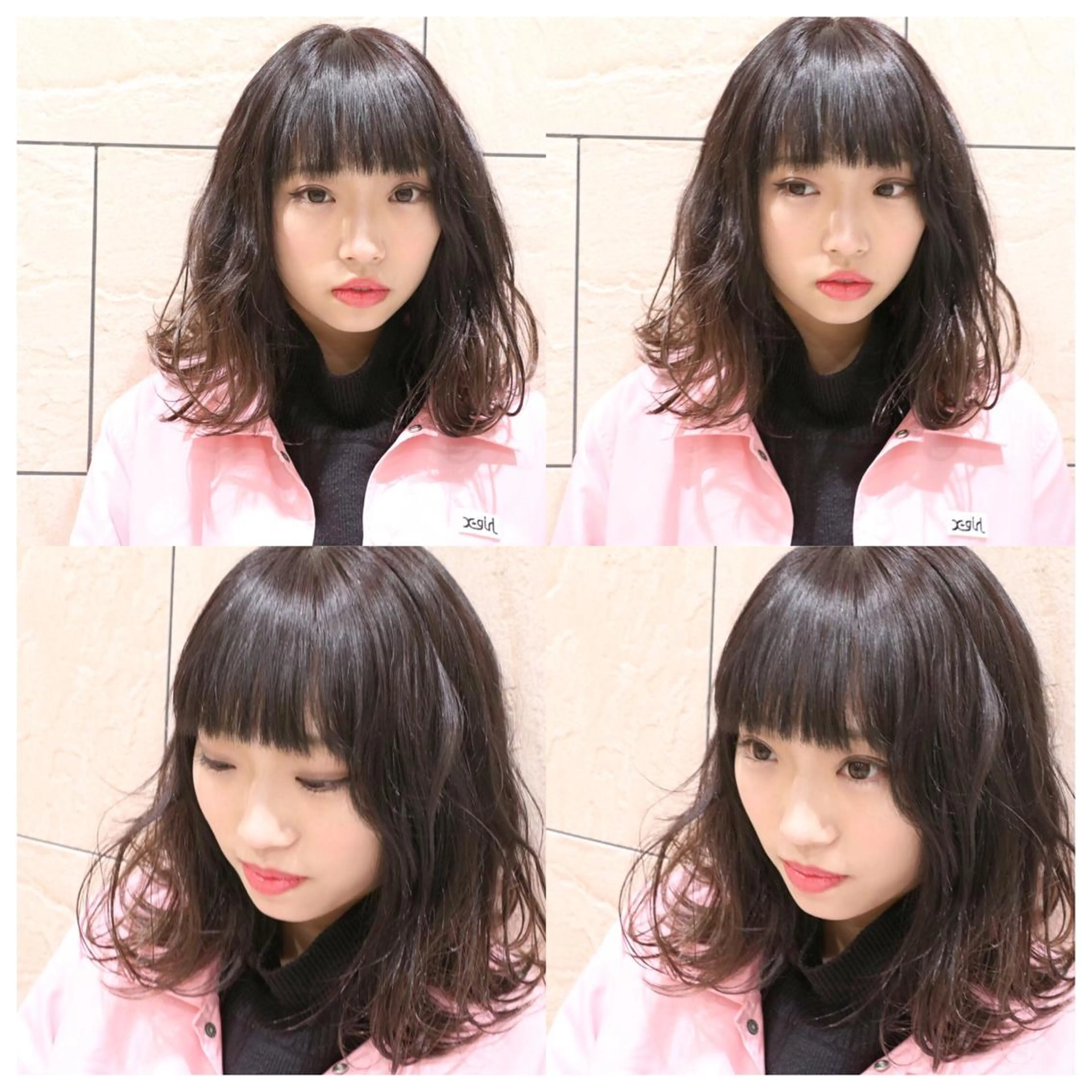 ミディアム カラー パーマ ヘアアレンジ 透明感カラー グラデーションカラー ボブ 外国人風カラー 外ハネヘア ハイトーン特化🤍 浦住のヘアスタイル