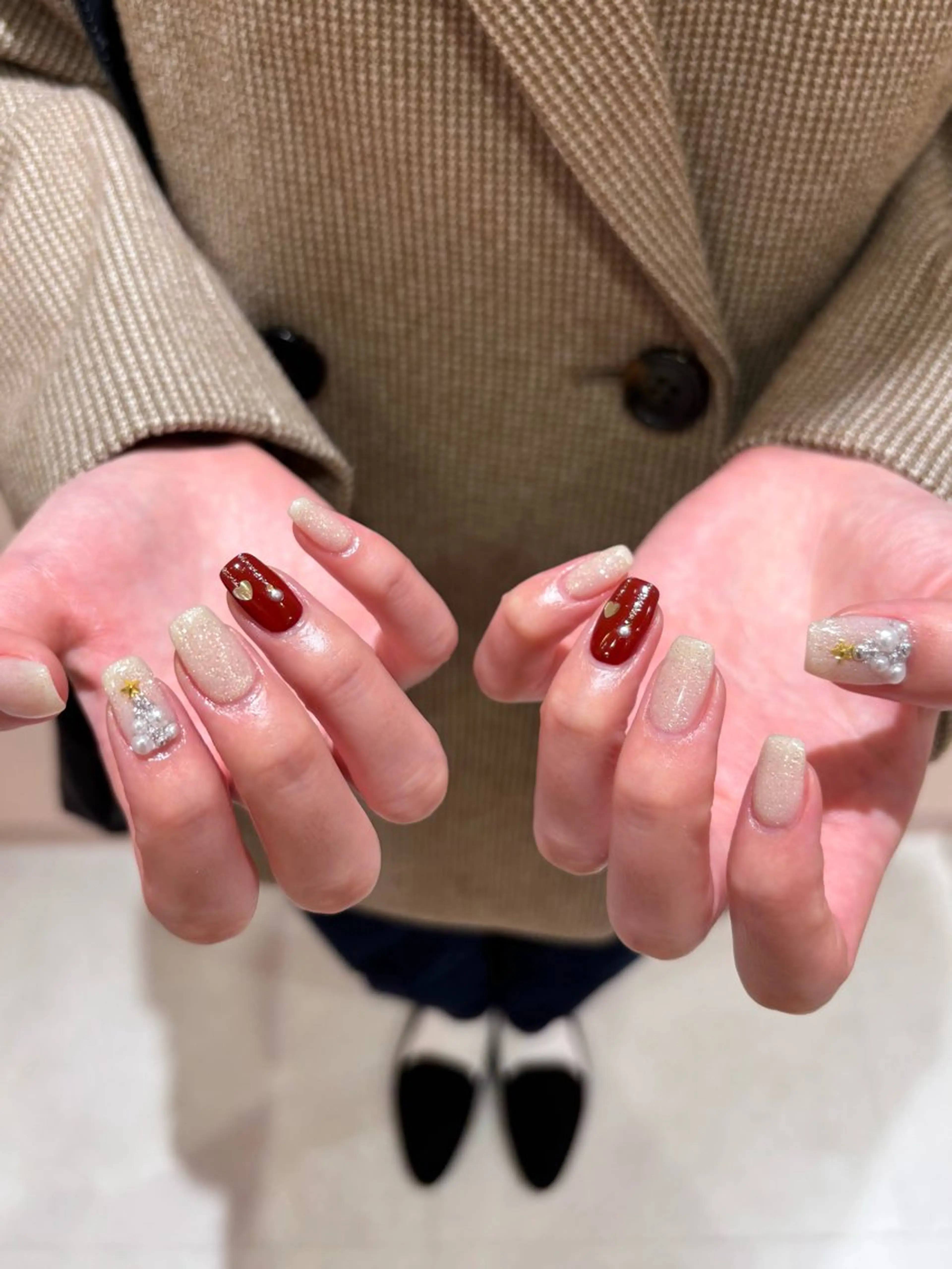 ネイル 冬ネイル クリスマス LUCY心斎橋/ 💍Saki💍のネイルデザイン