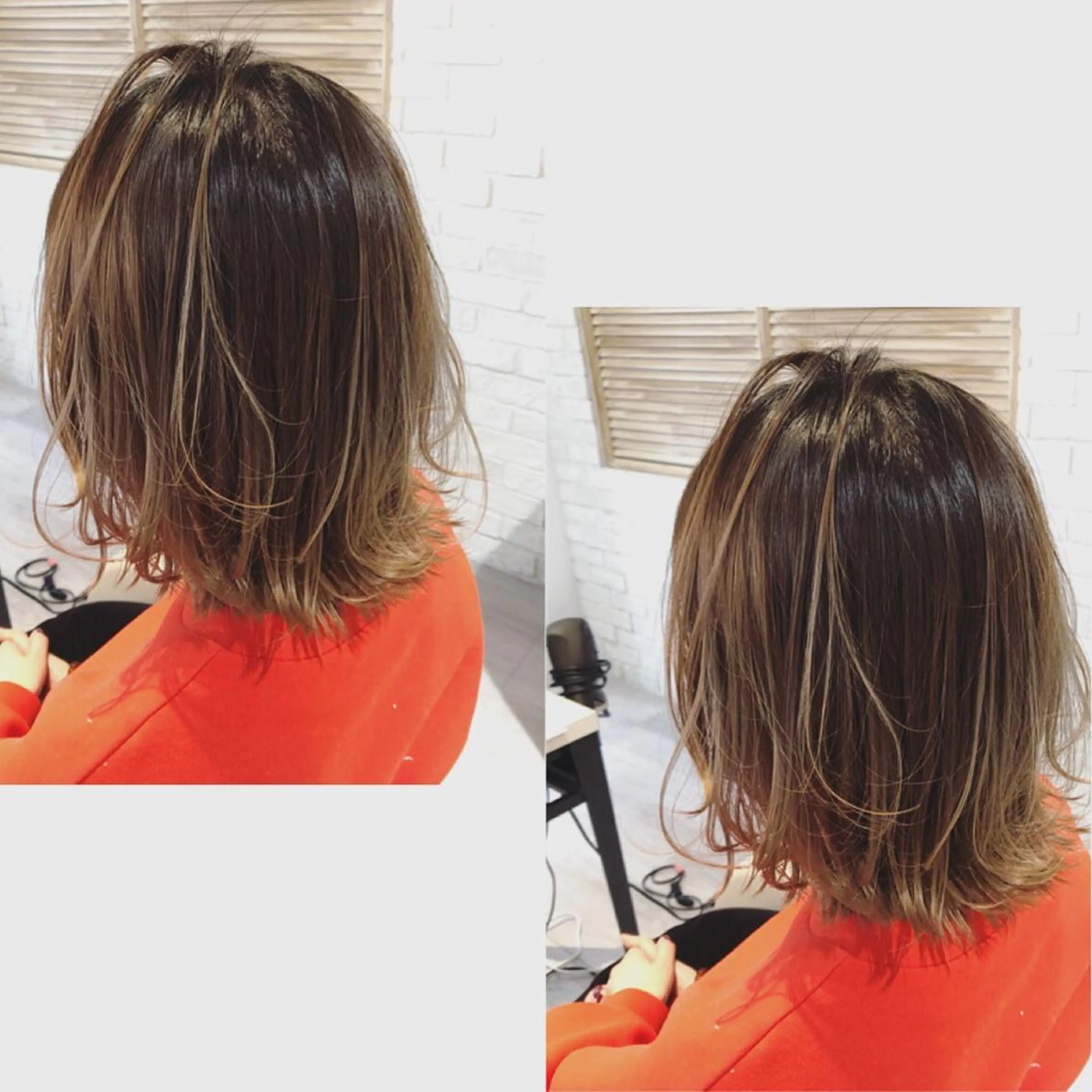 ミディアム カラー ヘアアレンジ 金子 富士のヘアスタイル