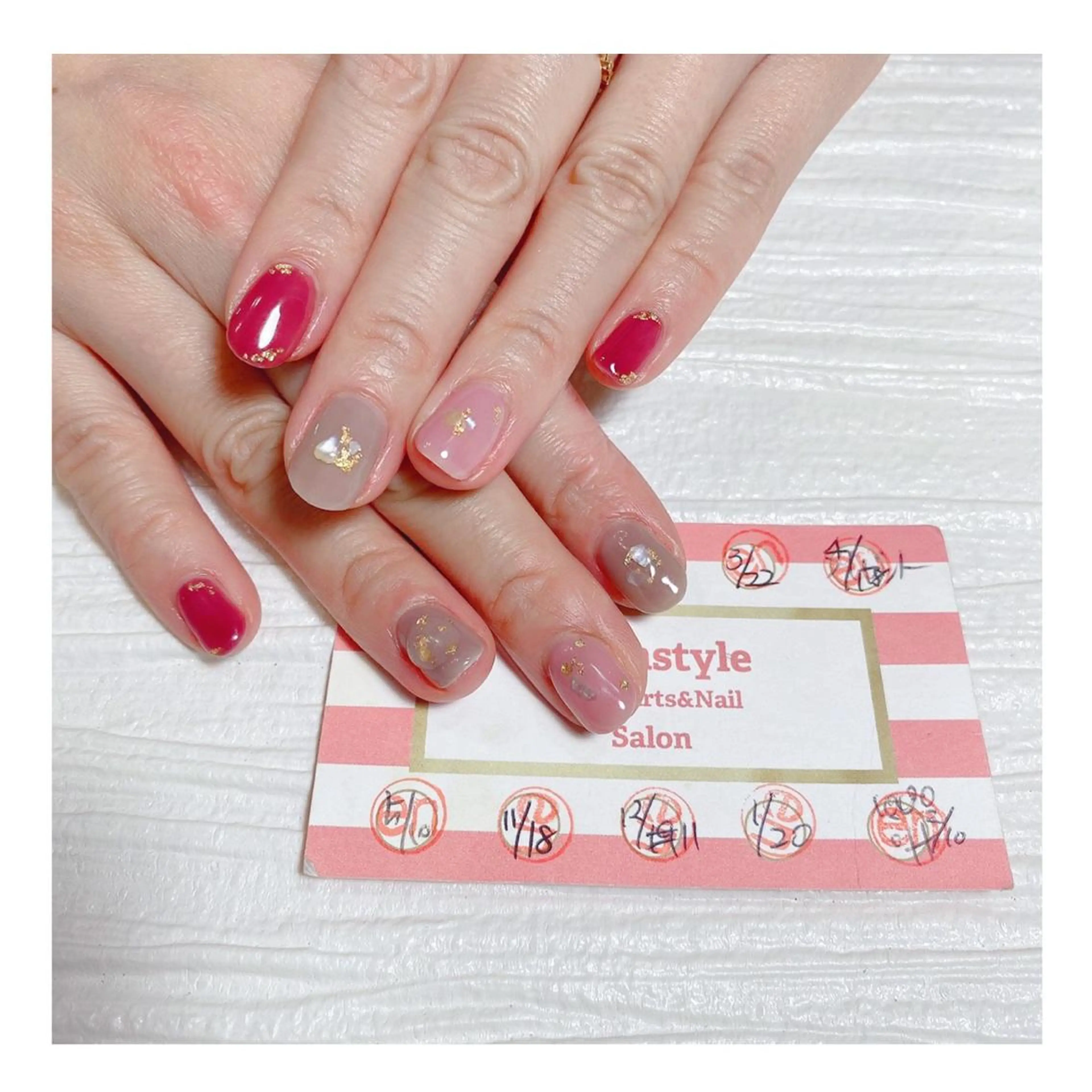 ミディアム ネイル ハンドネイル 👑enen style👑のネイルデザイン