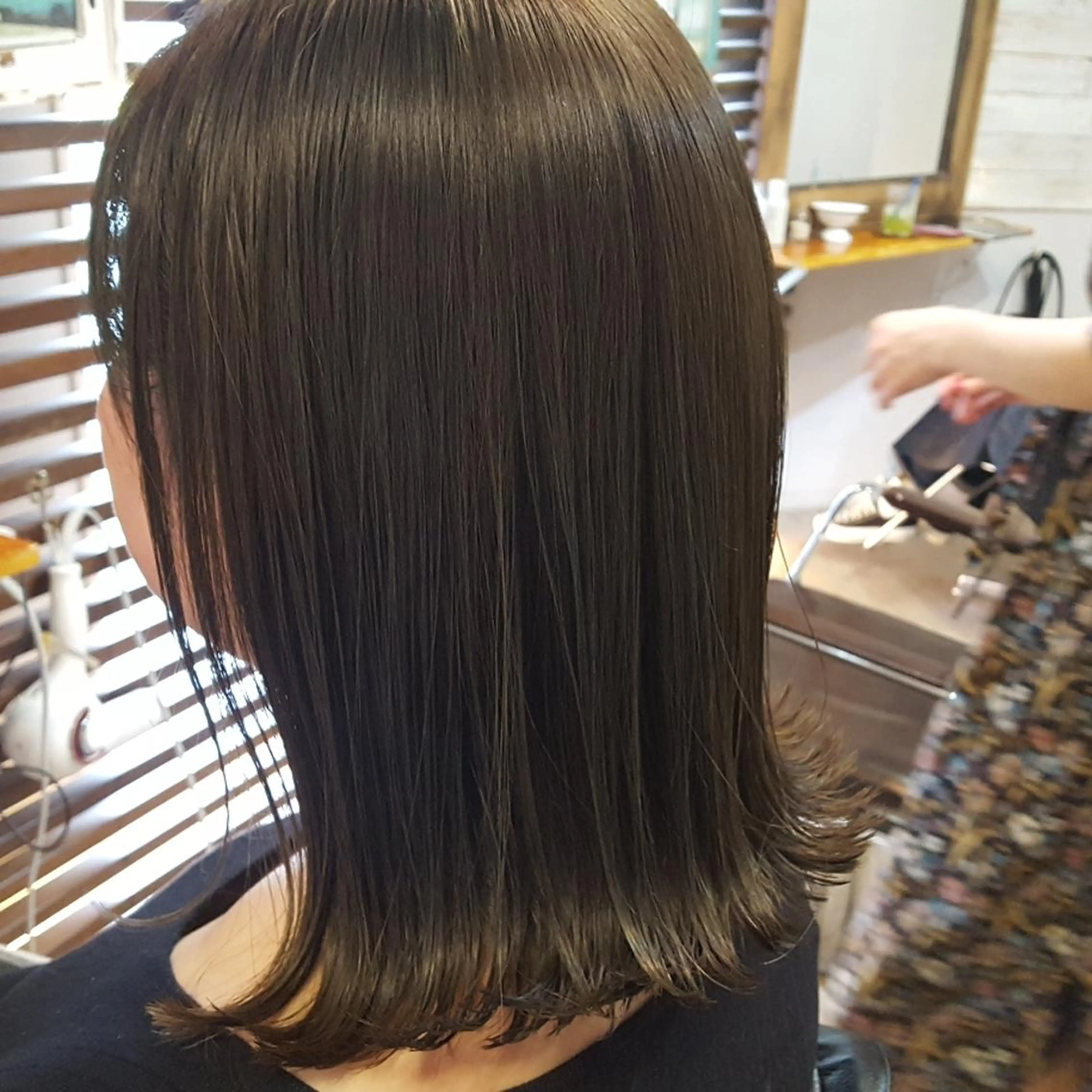 カラー カット 韓国レイヤー柔らかい 地毛風縮毛矯正/マツのヘアスタイル