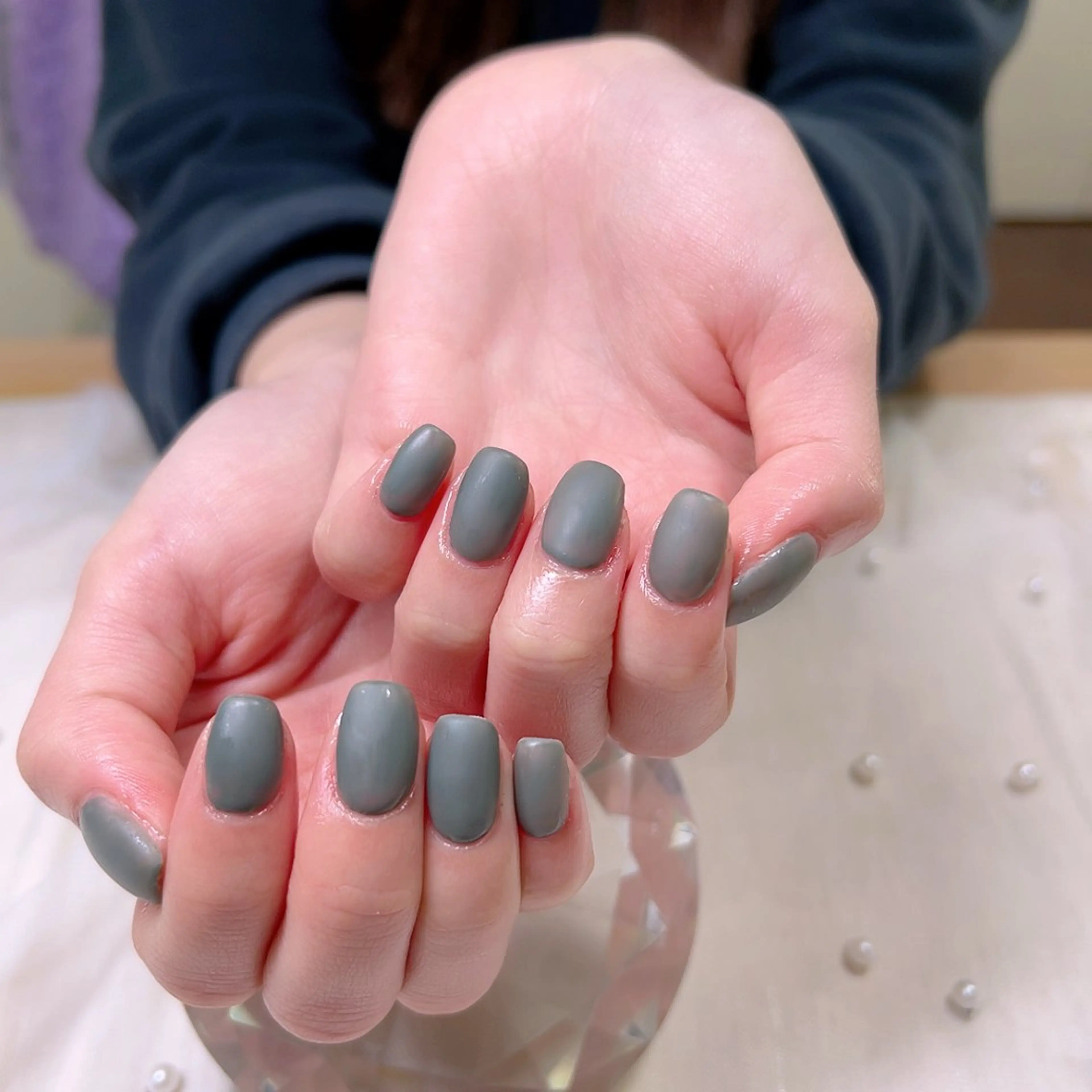 ネイル マットネイル オフィスネイル ワンカラーネイル シンプルネイル Cute Tips nailのネイルデザイン