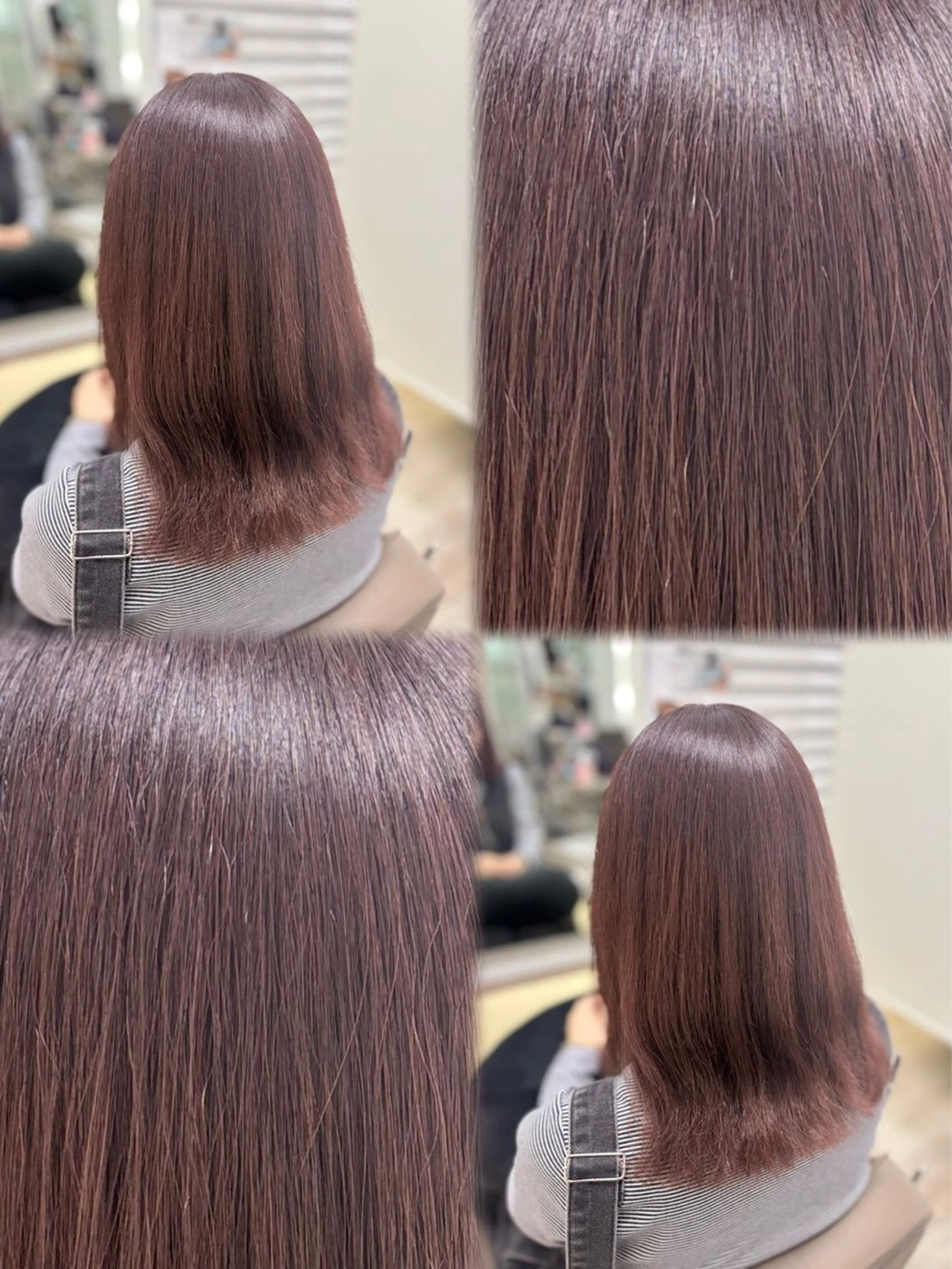 ミディアム カラー ミディアムレイヤー ピンクカラー レイヤーカット 🩷🎀モデル募集 きらら🎀🩷のヘアスタイル