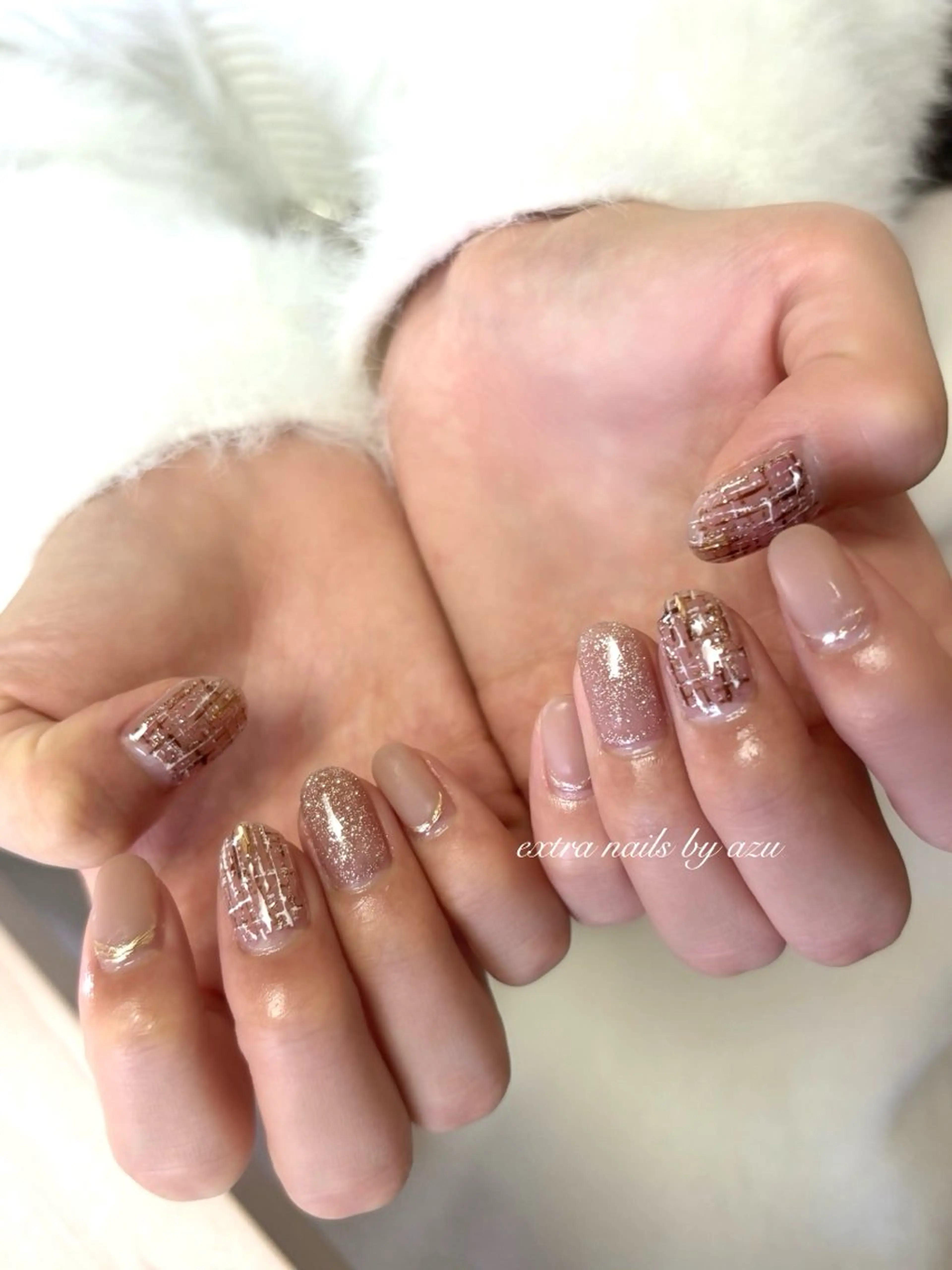 ネイル ツイードネイル ハンドネイル extranails ／lemellaのネイルデザイン