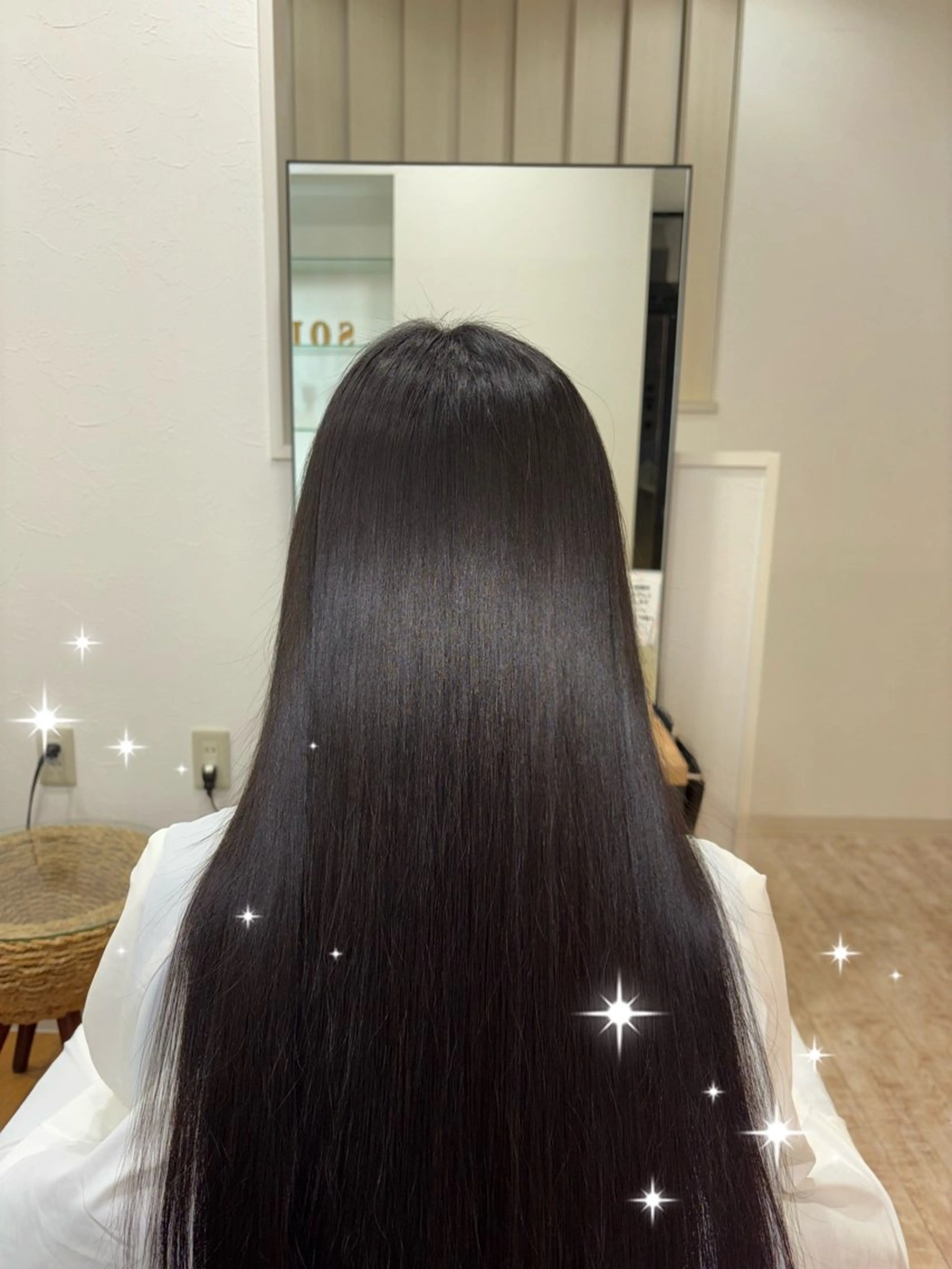 ロング 縮毛矯正 島崎 夏希のヘアスタイル