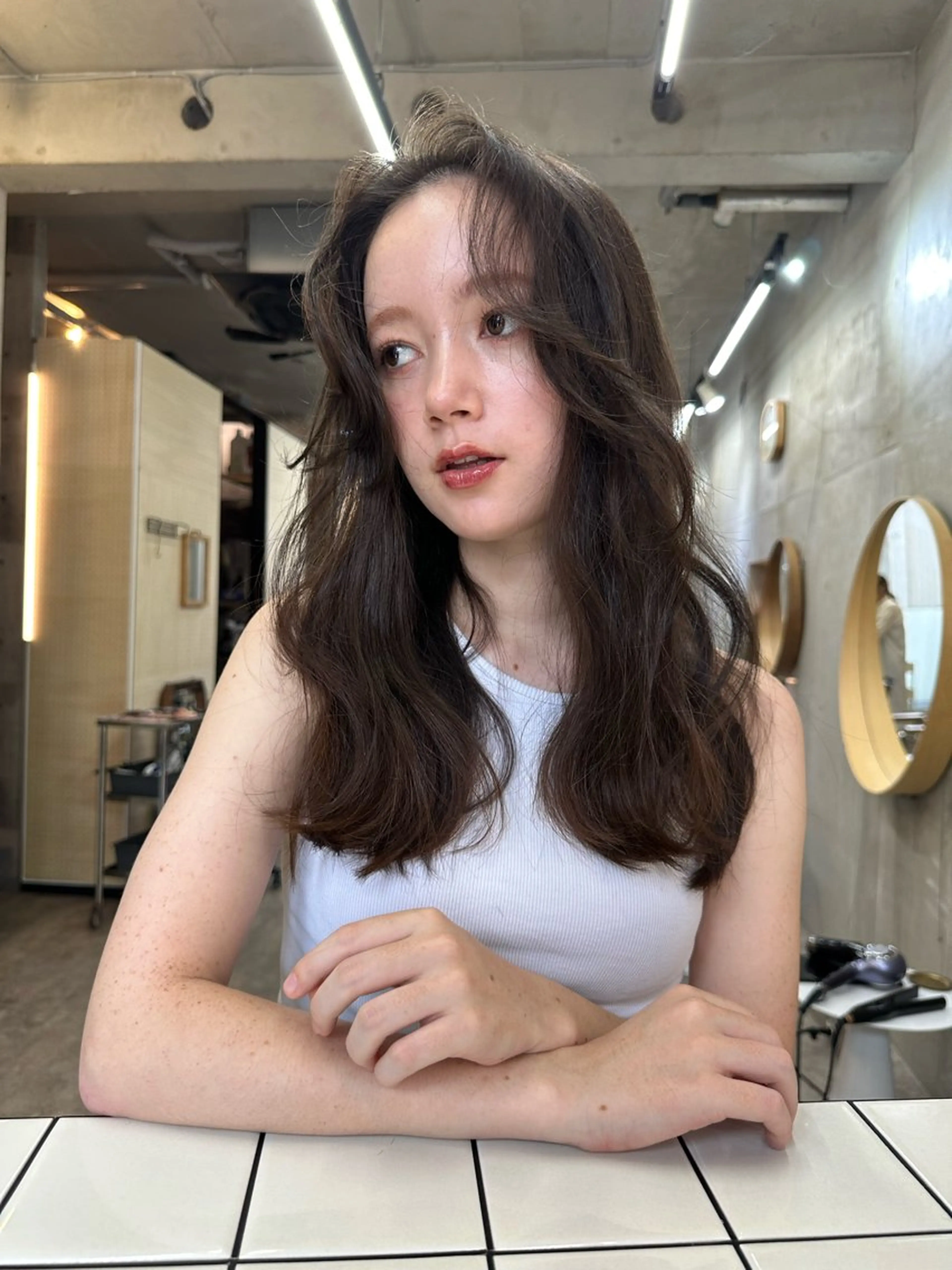 ロング カラー ベージュカラー カット カットモデル募集中 ／HARUKA🎀のヘアスタイル