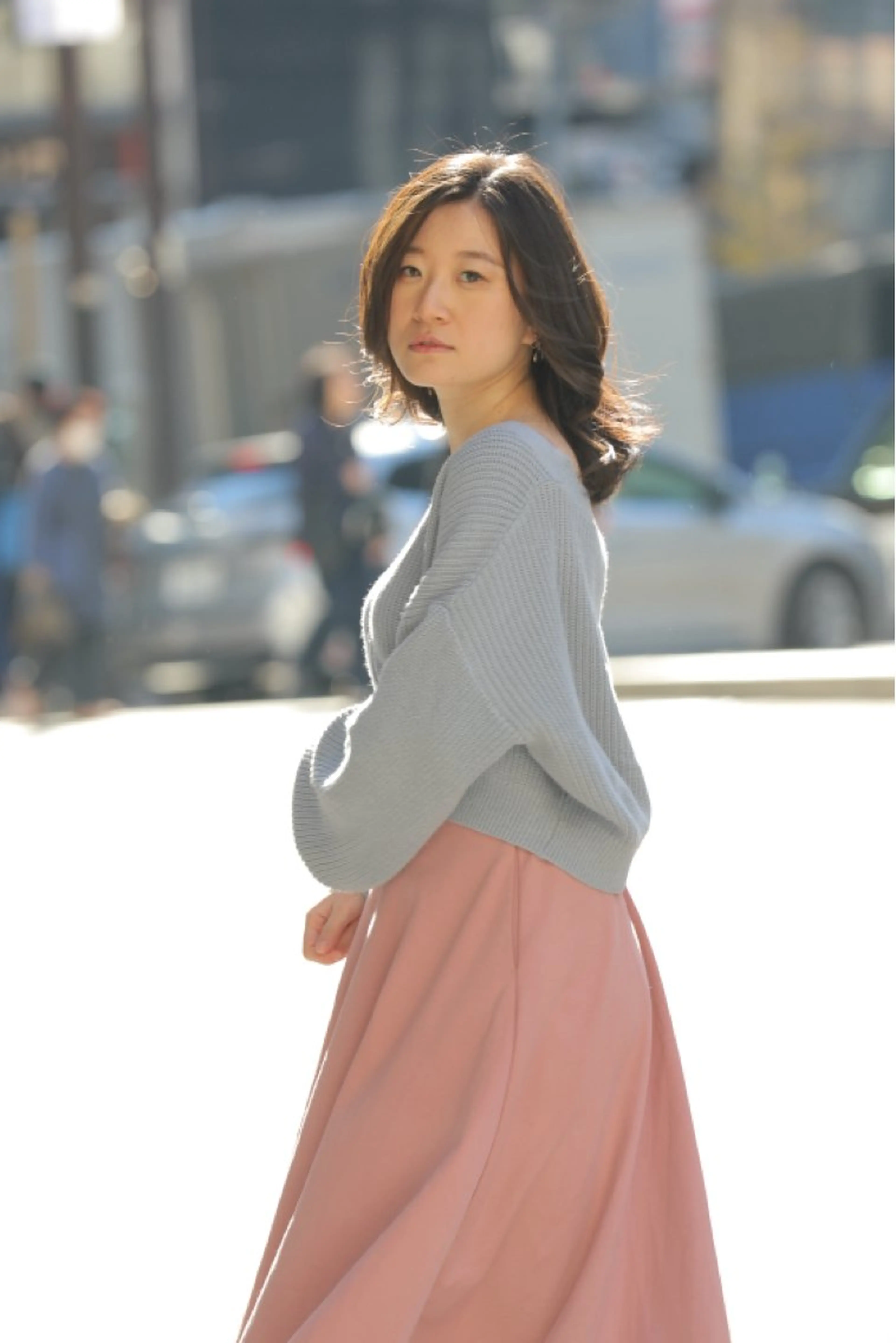 ミディアム ハイライト 髪質改善 小顔カット Endearing 銀座/レイヤーカットのヘアスタイル