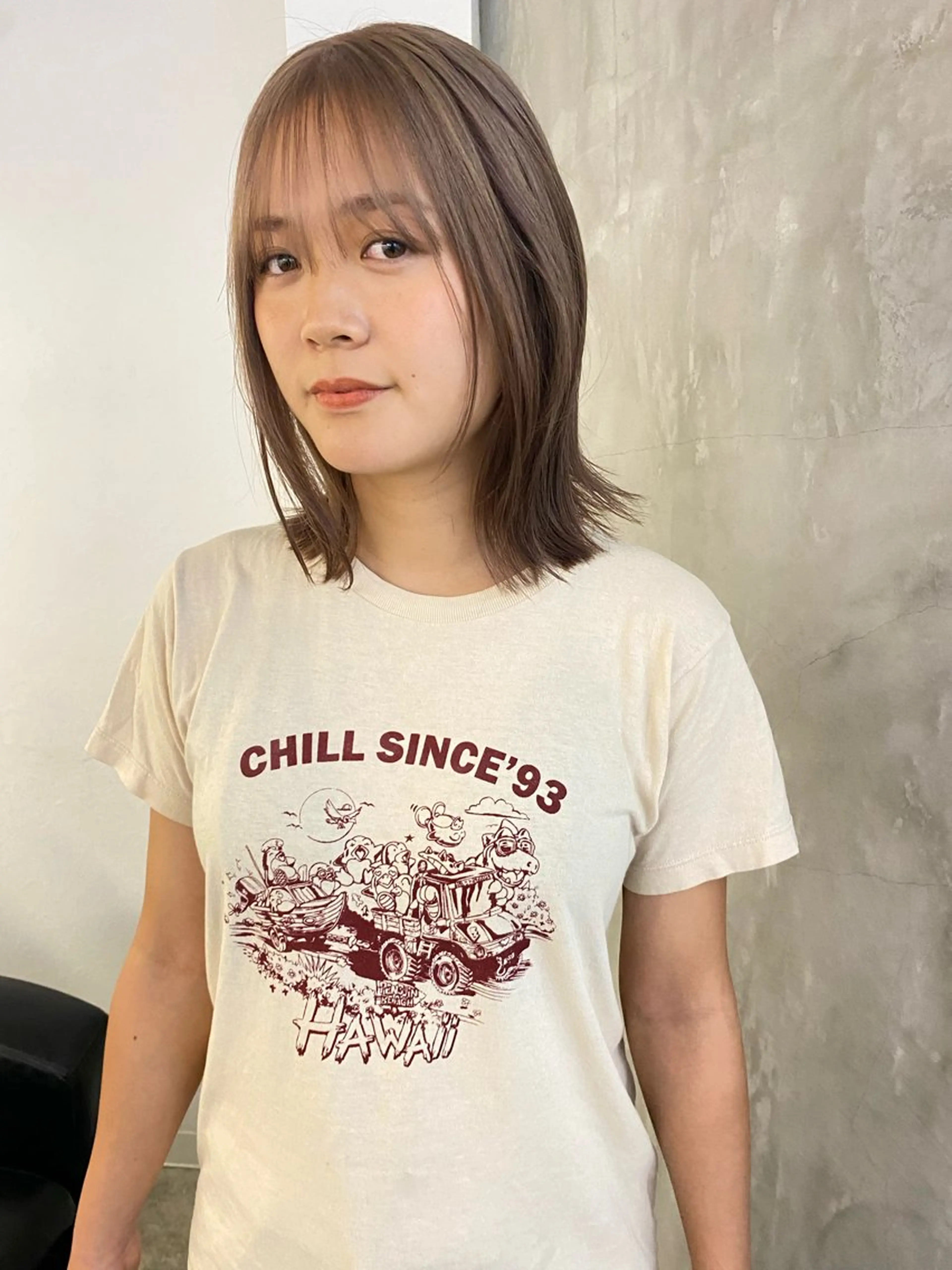 ミディアム カラー ベージュカラー ブリーチ ダブルカラー ハイトーンカラー ミルクティーベージュ カット ヘアカラー トリートメント 森貴裕/ベージュ/ パーマ/オリーブのヘアスタイル